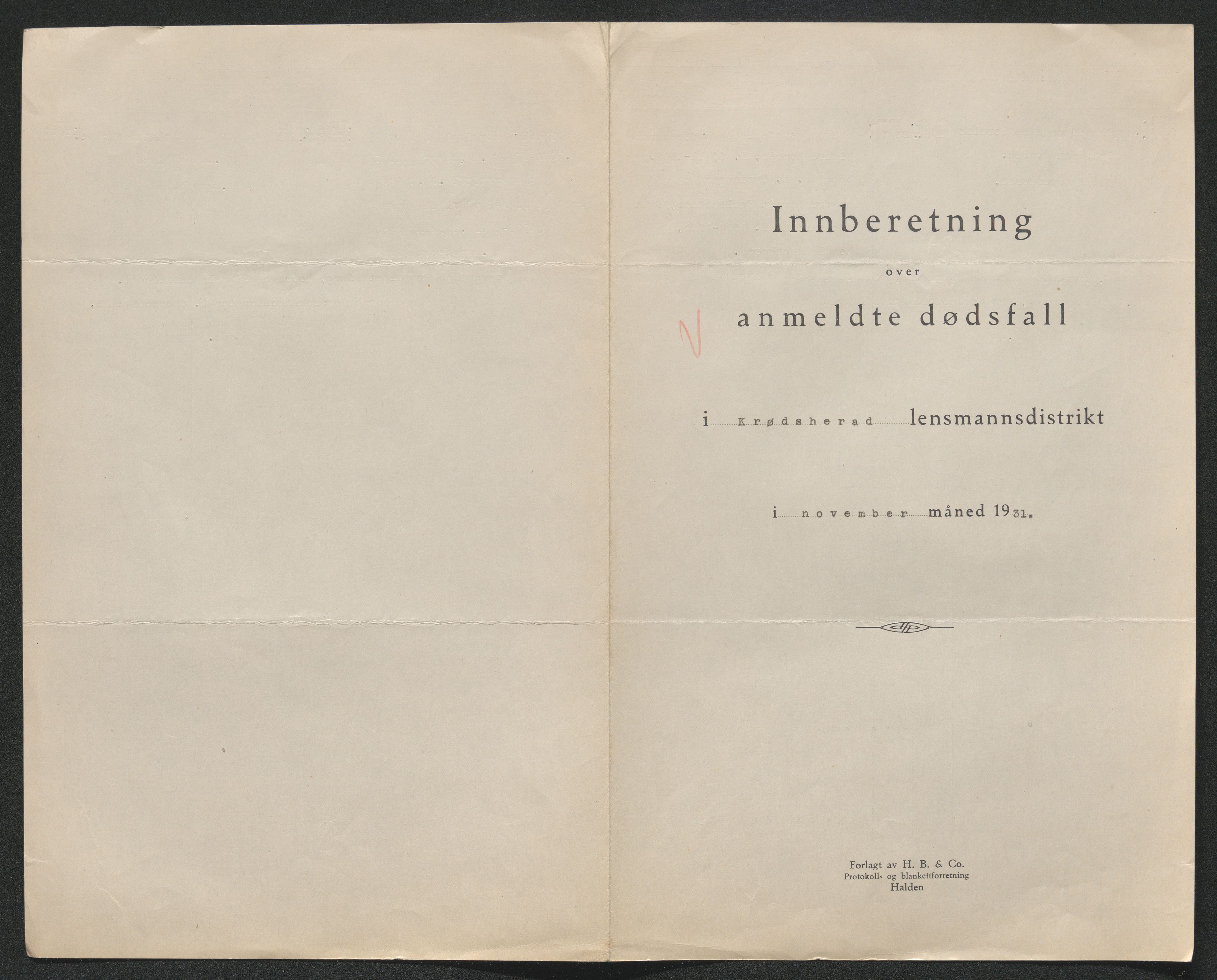 Eiker, Modum og Sigdal sorenskriveri, AV/SAKO-A-123/H/Ha/Hab/L0046: Dødsfallsmeldinger, 1930-1931, s. 1176