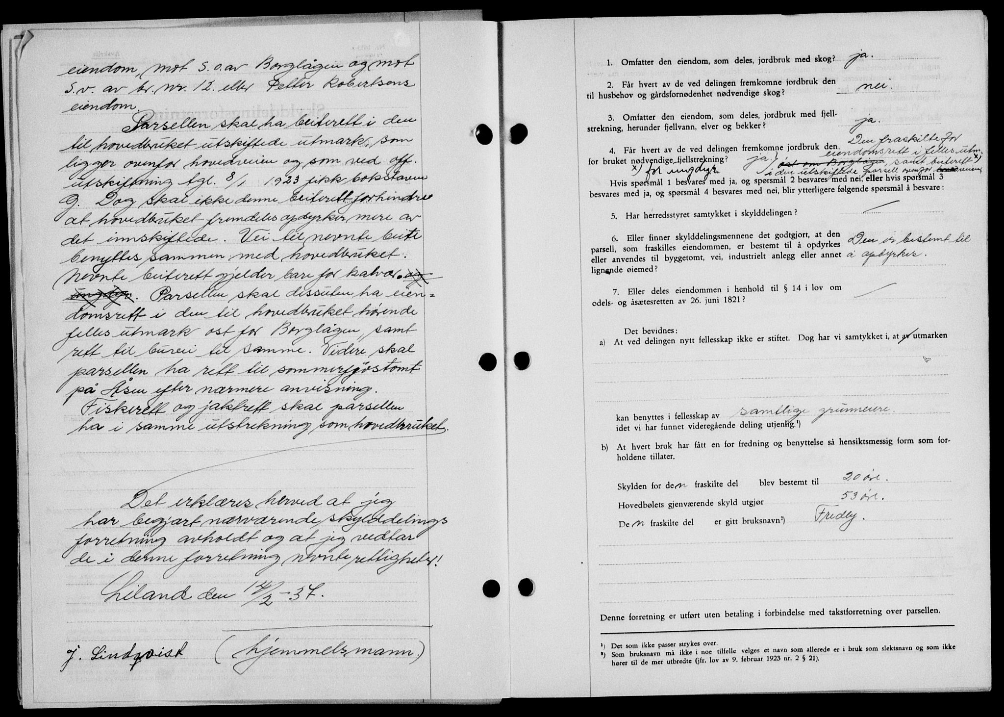 Lofoten sorenskriveri, SAT/A-0017/1/2/2C/L0002a: Pantebok nr. 2a, 1937-1937, Dagboknr: 439/1937