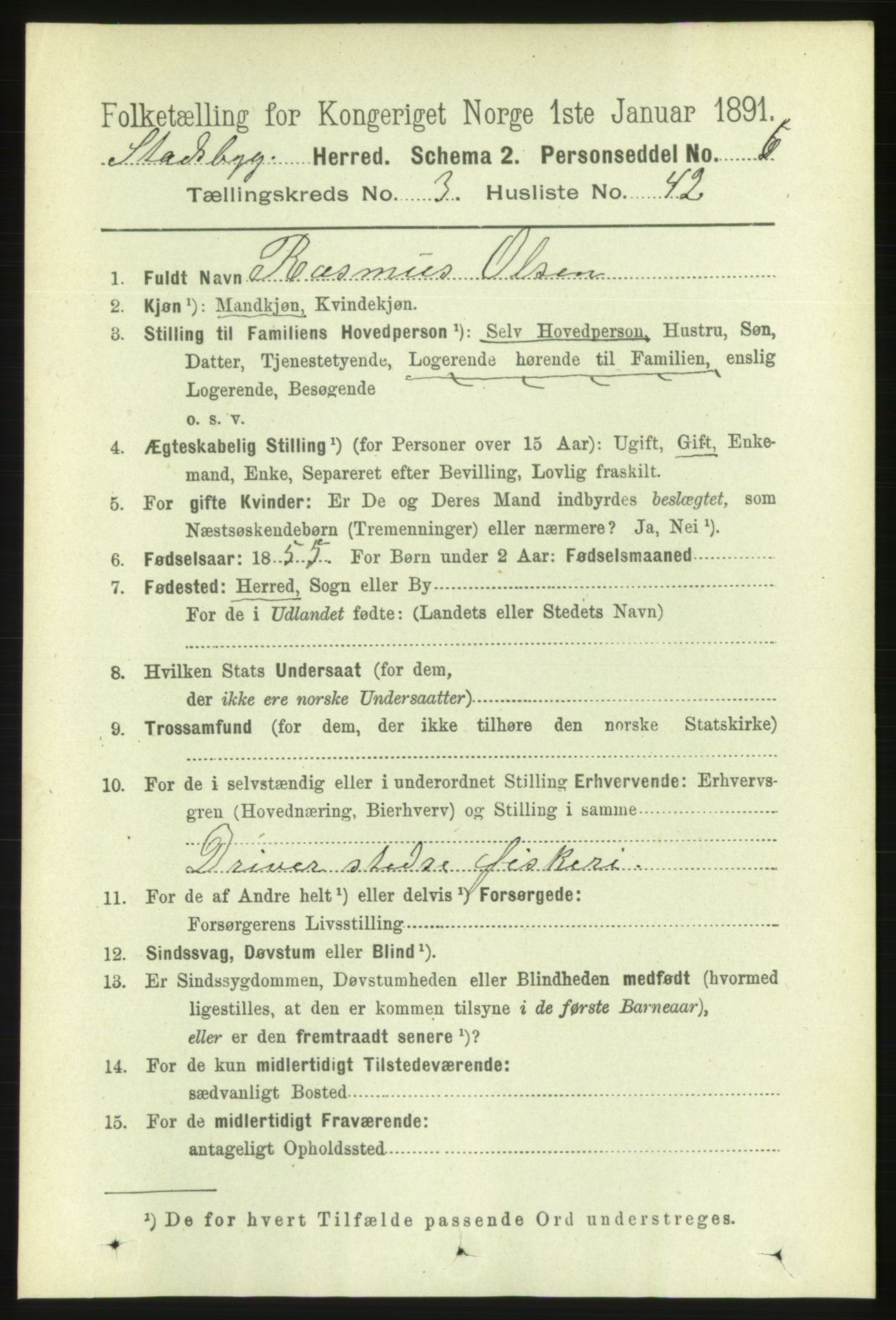 RA, Folketelling 1891 for 1625 Stadsbygd herred, 1891, s. 1619