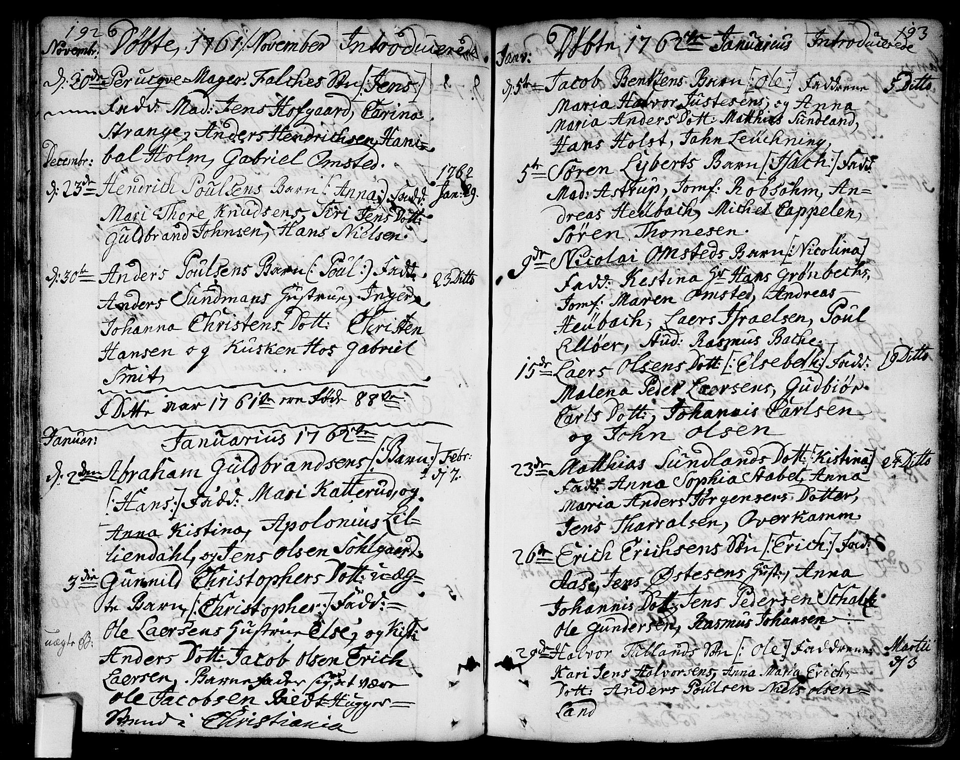 Bragernes kirkebøker, AV/SAKO-A-6/F/Fa/L0005: Ministerialbok nr. I 5, 1759-1781, s. 192-193