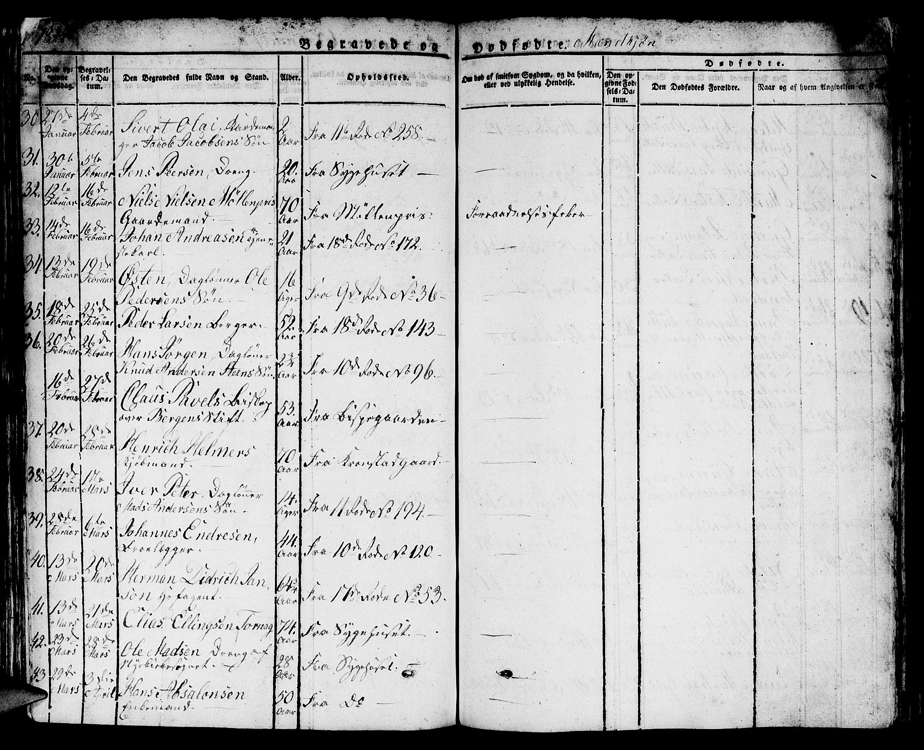 Domkirken sokneprestembete, AV/SAB-A-74801/H/Hab/L0002: Klokkerbok nr. A 2, 1821-1839, s. 483