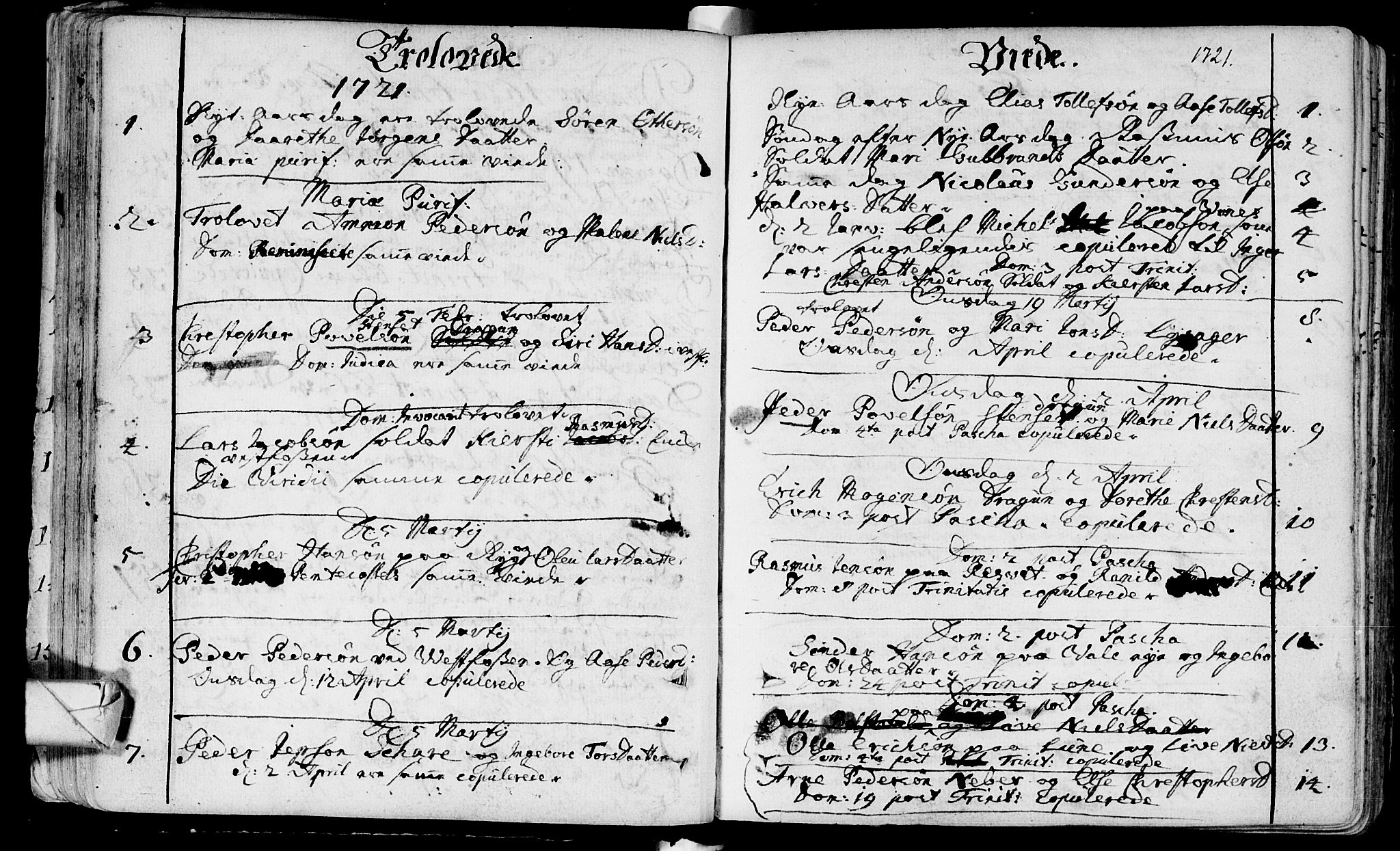 Eiker kirkebøker, AV/SAKO-A-4/F/Fa/L0005: Ministerialbok nr. I 5 /1, 1705-1759
