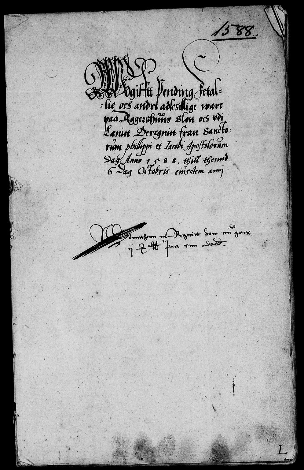 Rentekammeret inntil 1814, Reviderte regnskaper, Lensregnskaper, RA/EA-5023/R/Rb/Rba/L0003: Akershus len, 1579-1588