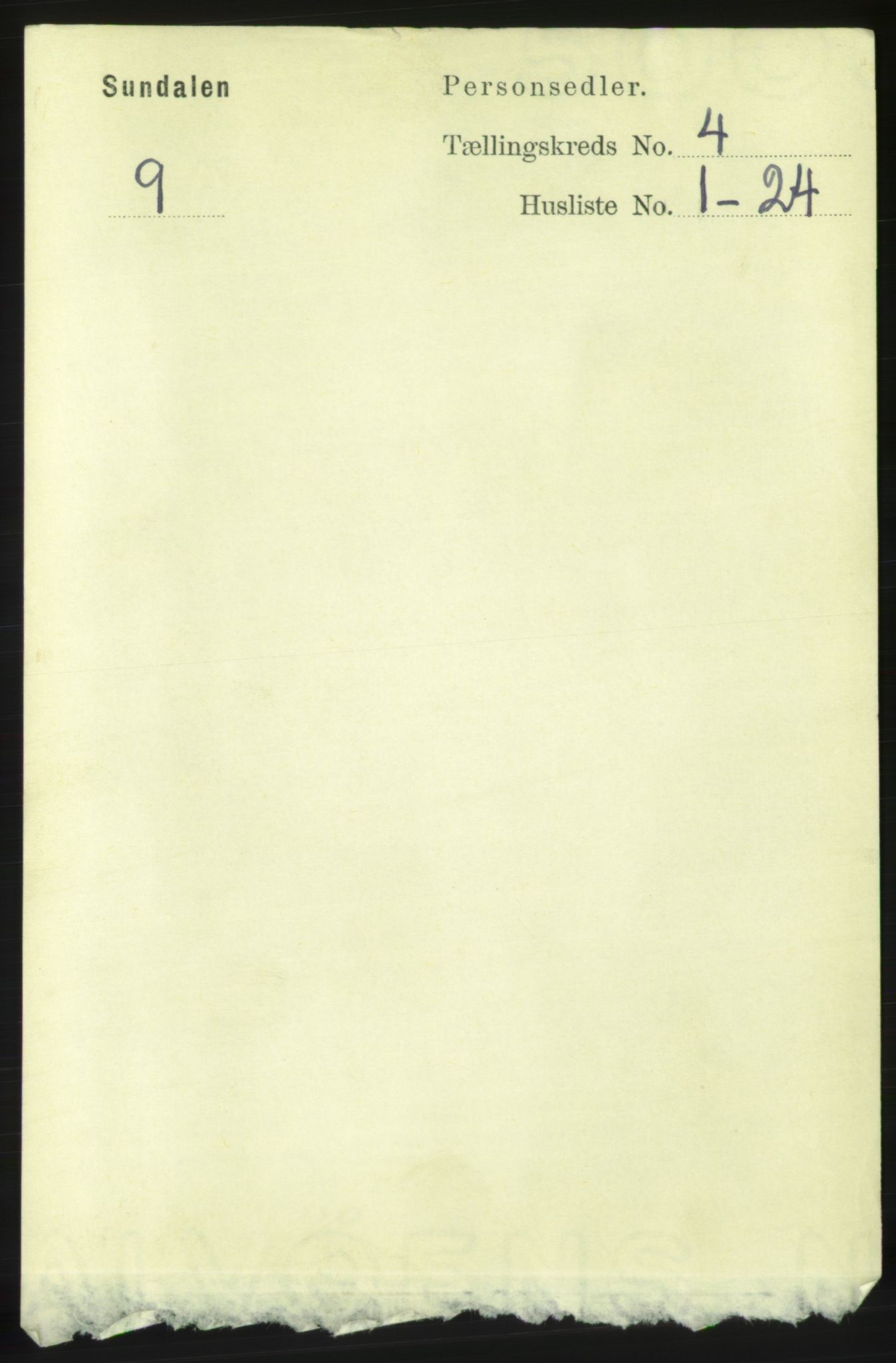 RA, Folketelling 1891 for 1563 Sunndal herred, 1891, s. 905