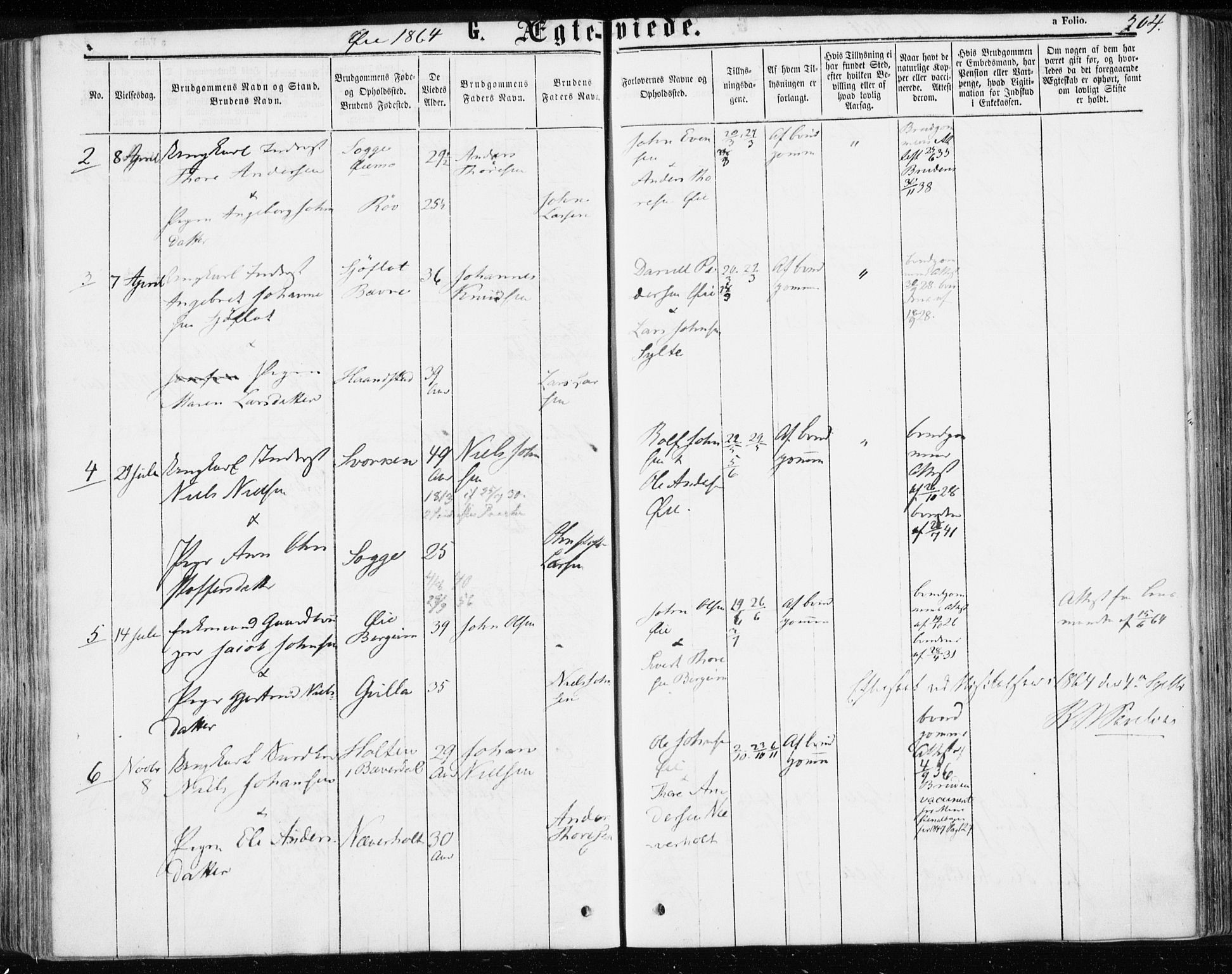 Ministerialprotokoller, klokkerbøker og fødselsregistre - Møre og Romsdal, AV/SAT-A-1454/595/L1045: Ministerialbok nr. 595A07, 1863-1873, s. 204