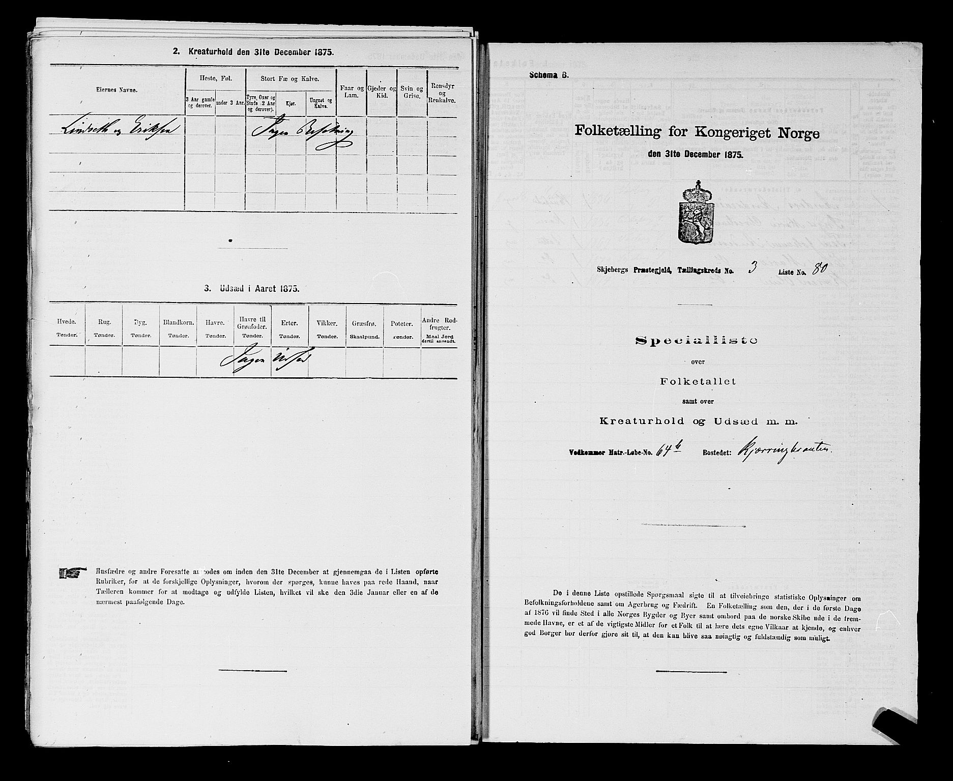 RA, Folketelling 1875 for 0115P Skjeberg prestegjeld, 1875, s. 708