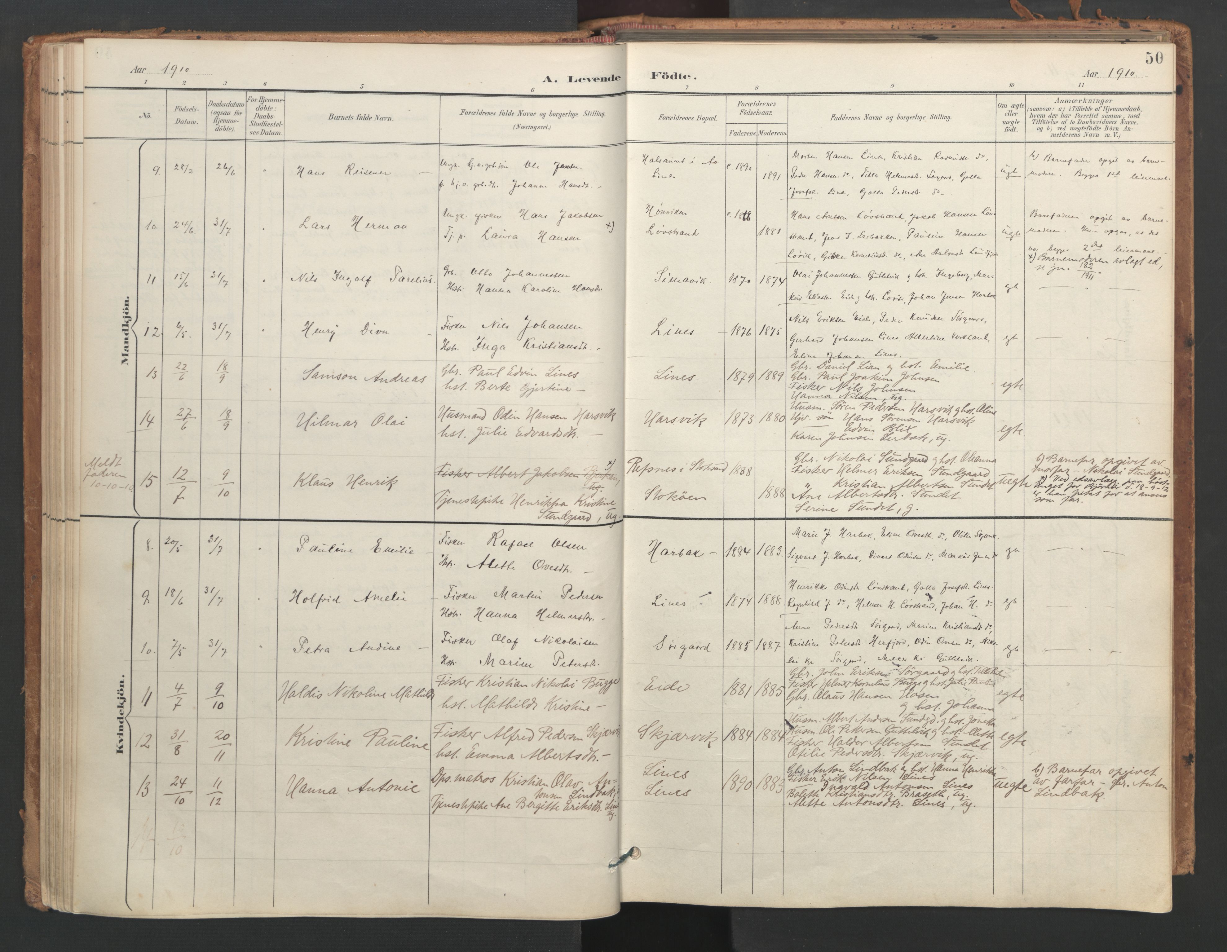 Ministerialprotokoller, klokkerbøker og fødselsregistre - Sør-Trøndelag, AV/SAT-A-1456/656/L0693: Ministerialbok nr. 656A02, 1894-1913, s. 50