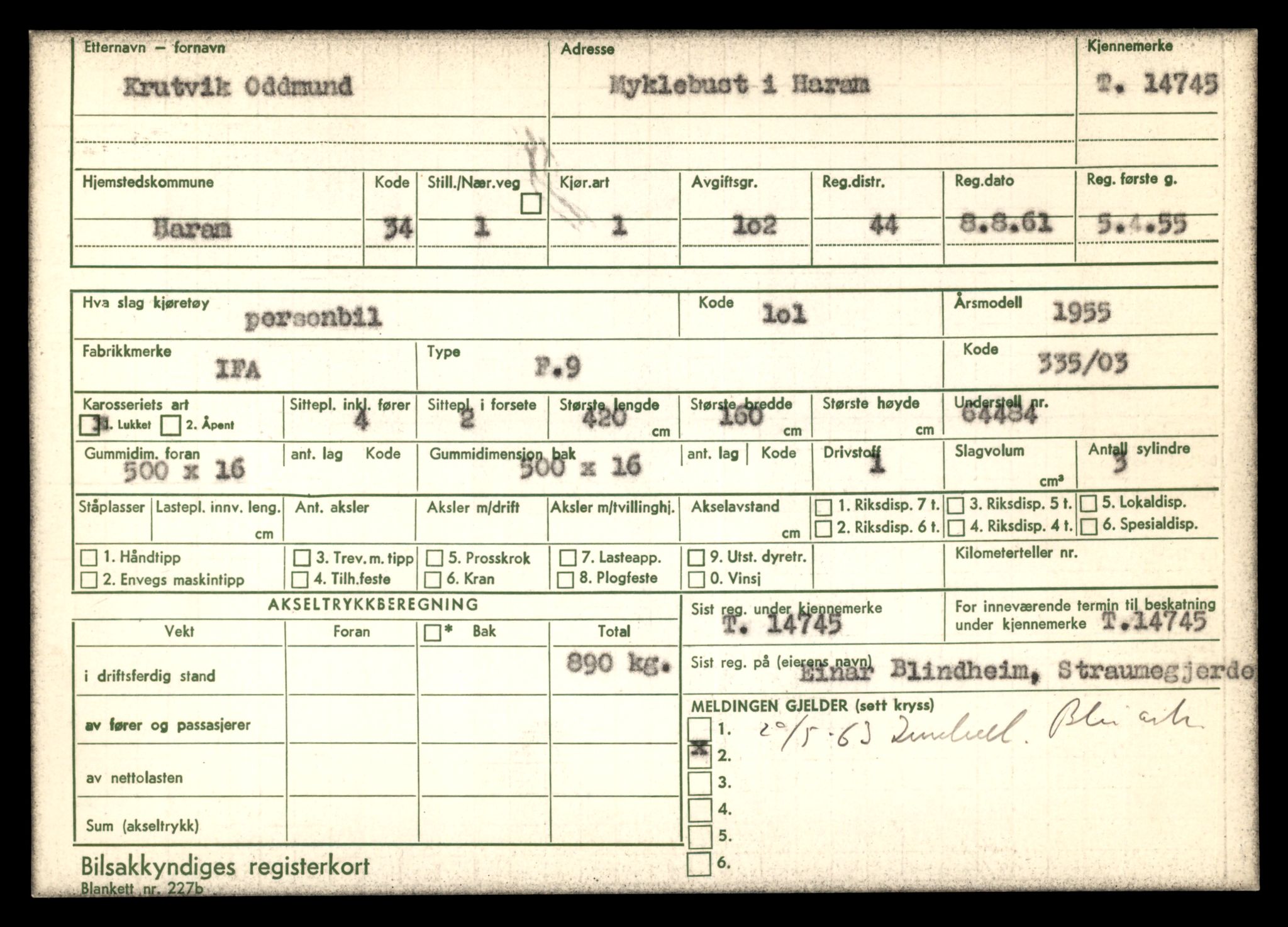 Møre og Romsdal vegkontor - Ålesund trafikkstasjon, AV/SAT-A-4099/F/Fe/L0048: Registreringskort for kjøretøy T 14721 - T 14863, 1927-1998, s. 507