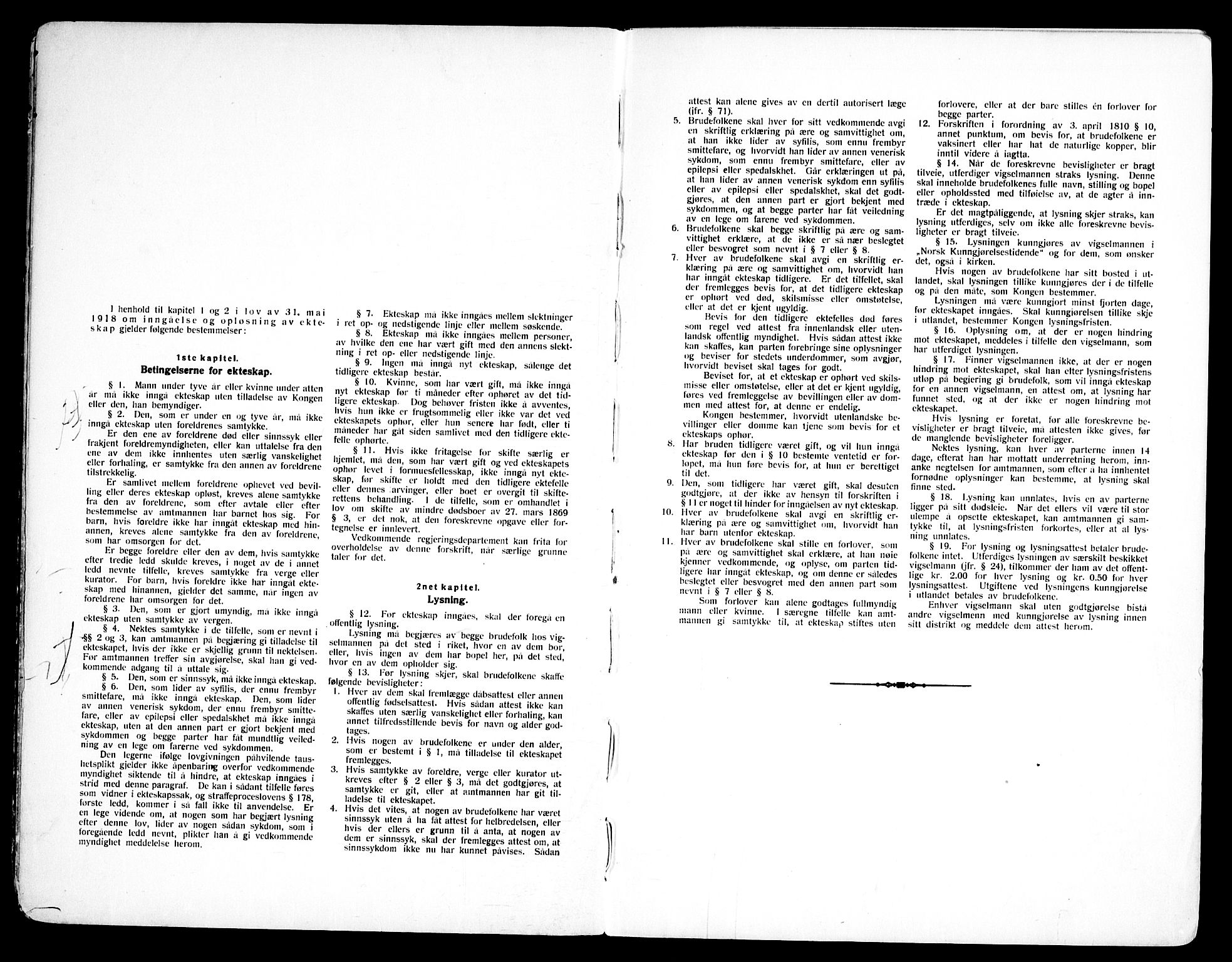 Hurdal prestekontor Kirkebøker, AV/SAO-A-10889/H/Ha/L0001: Lysningsprotokoll nr. 1, 1919-1969