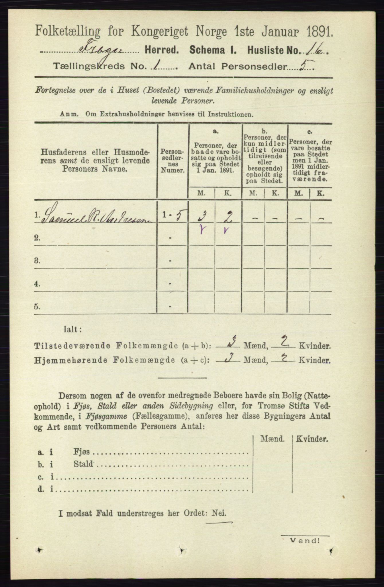 RA, Folketelling 1891 for 0215 Frogn herred, 1891, s. 31