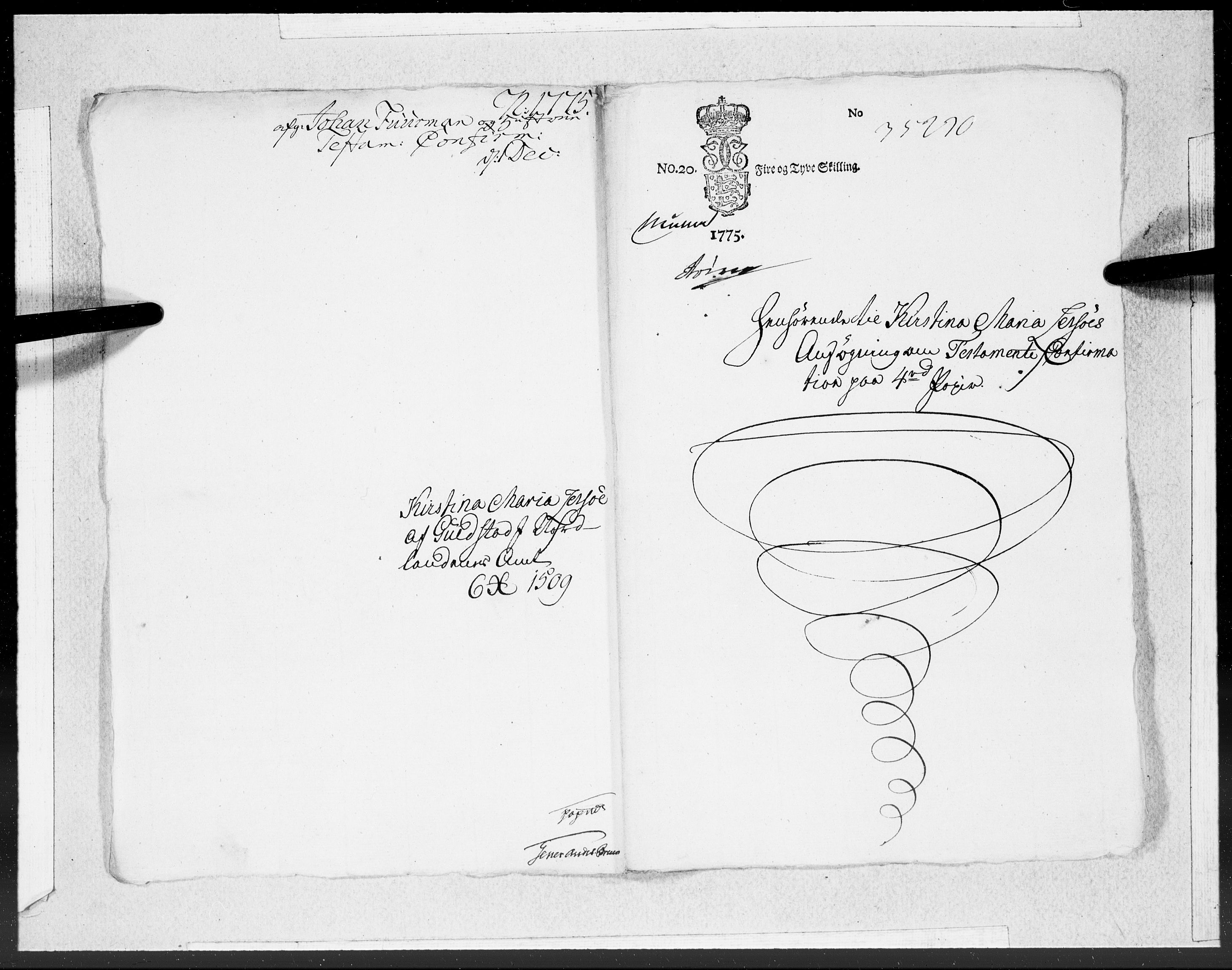 Danske Kanselli 1572-1799, RA/EA-3023/F/Fc/Fcc/Fcca/L0218: Norske innlegg 1572-1799, 1775, s. 217