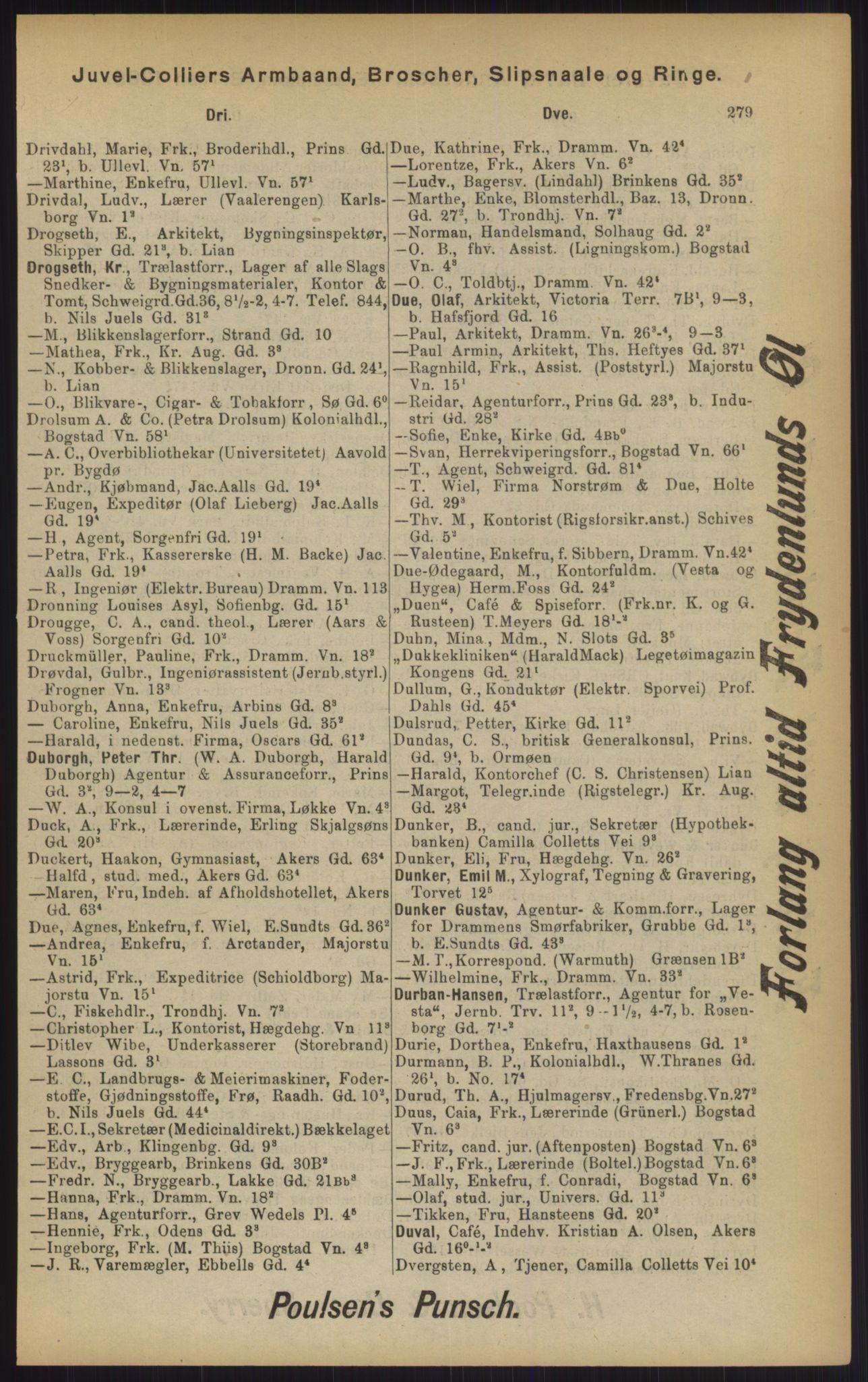 Kristiania/Oslo adressebok, PUBL/-, 1902, s. 279