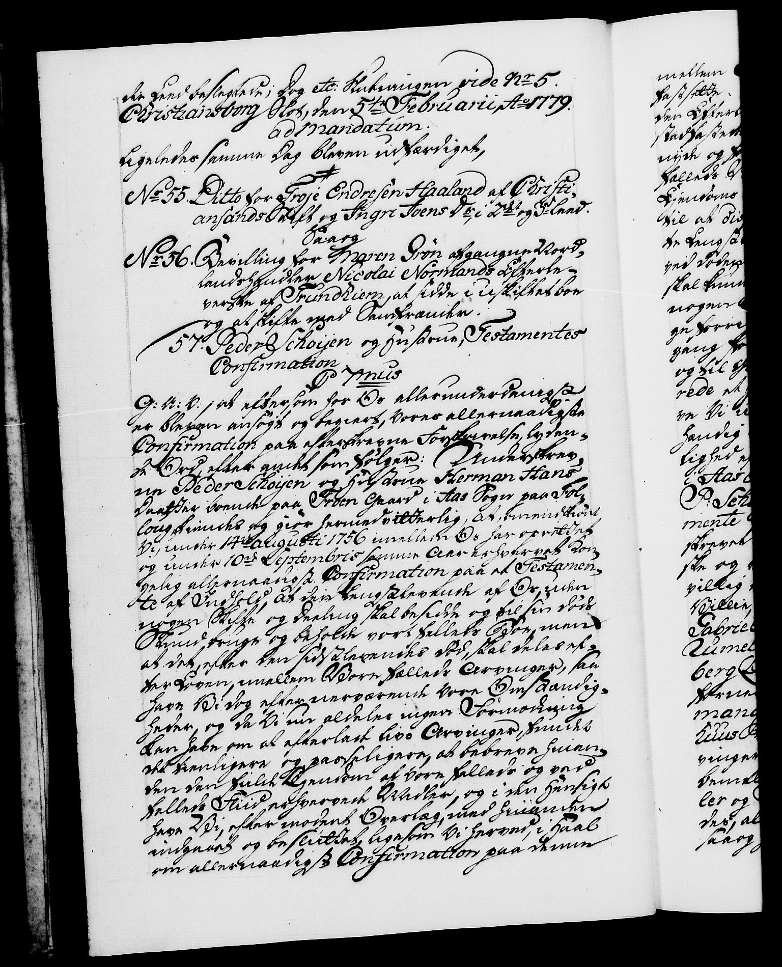 Danske Kanselli 1572-1799, RA/EA-3023/F/Fc/Fca/Fcaa/L0048: Norske registre, 1779-1781, s. 19b