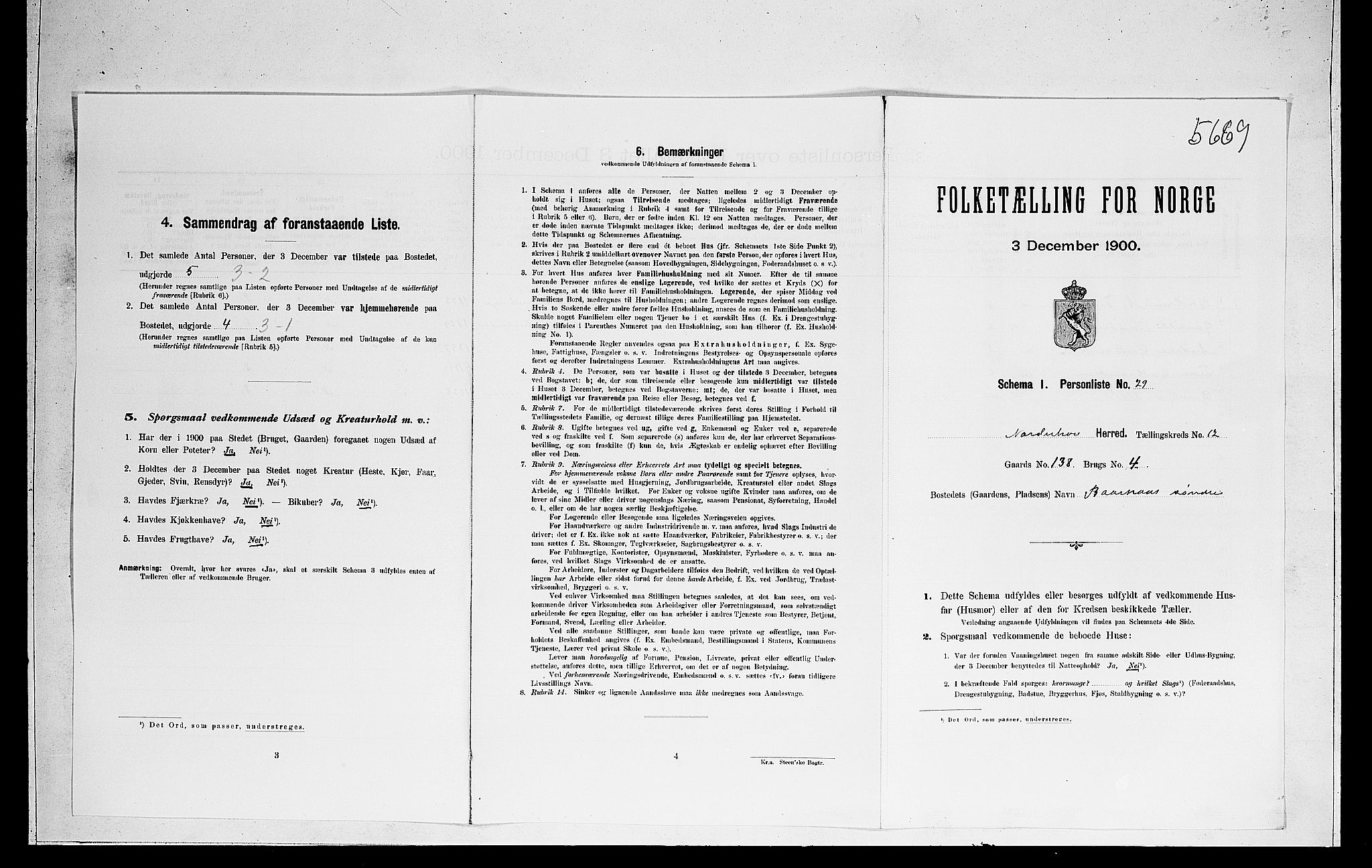 RA, Folketelling 1900 for 0613 Norderhov herred, 1900, s. 2695