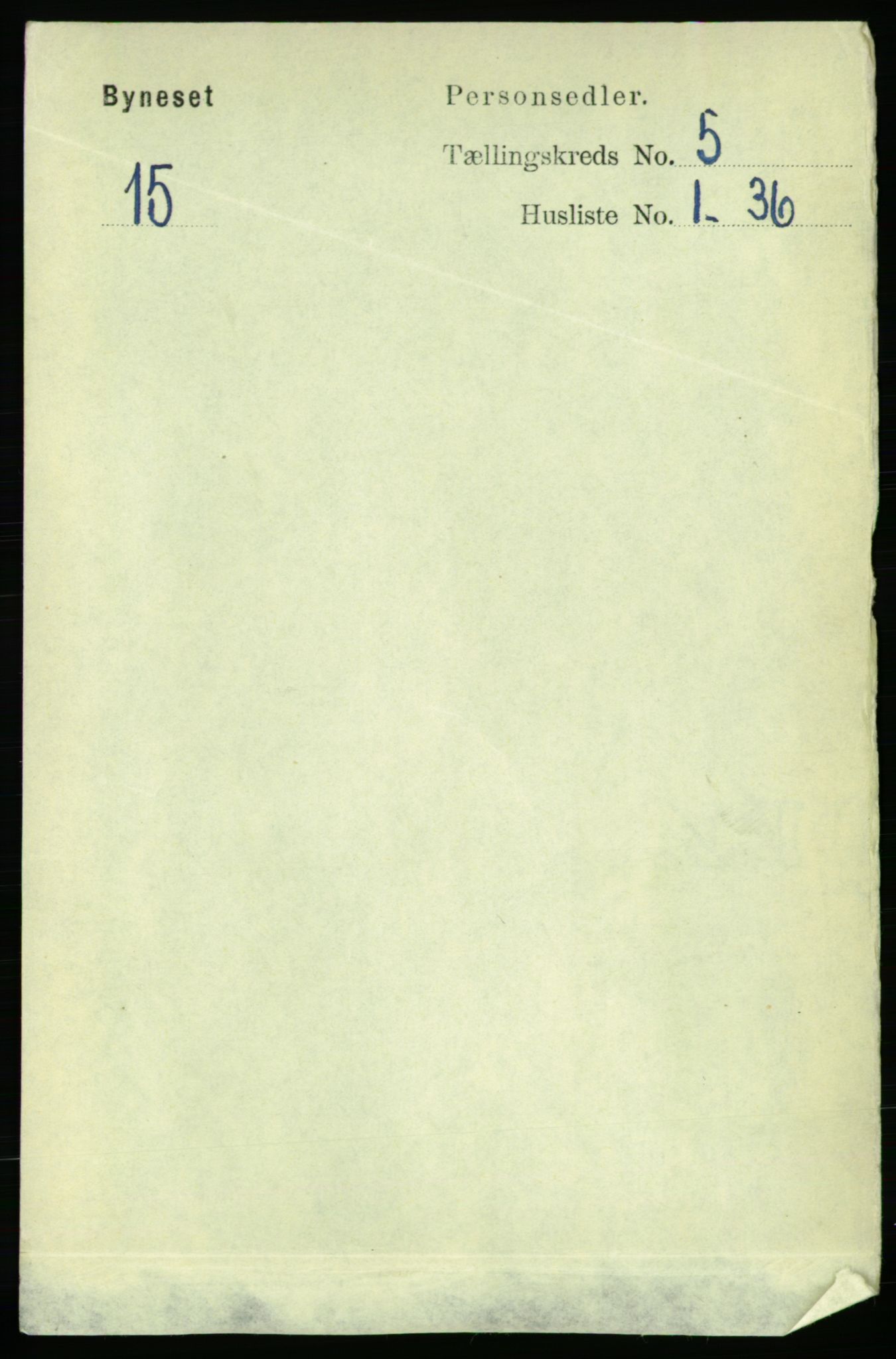 RA, Folketelling 1891 for 1655 Byneset herred, 1891, s. 2040