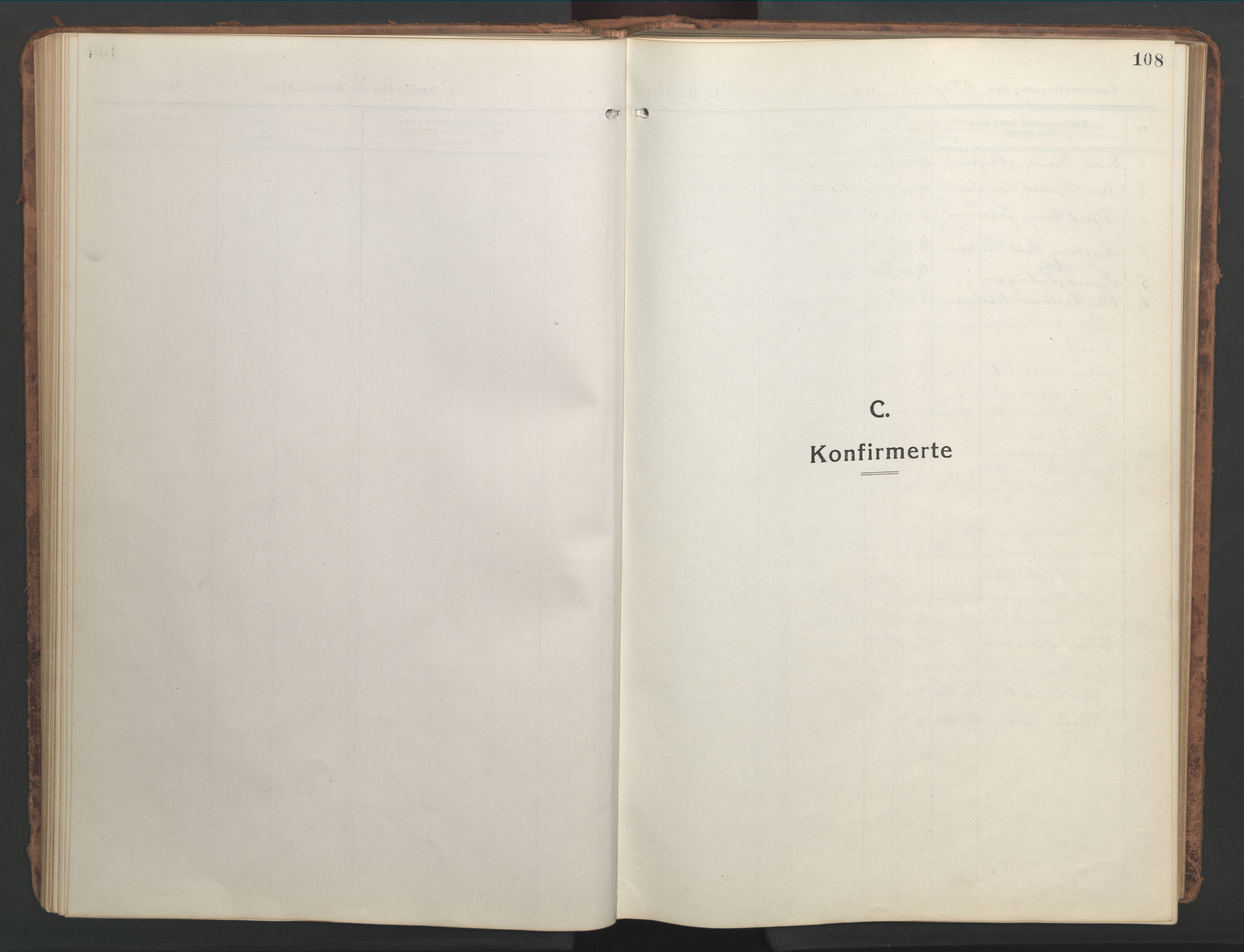 Ministerialprotokoller, klokkerbøker og fødselsregistre - Nordland, SAT/A-1459/819/L0278: Klokkerbok nr. 819C04, 1917-1967, s. 108