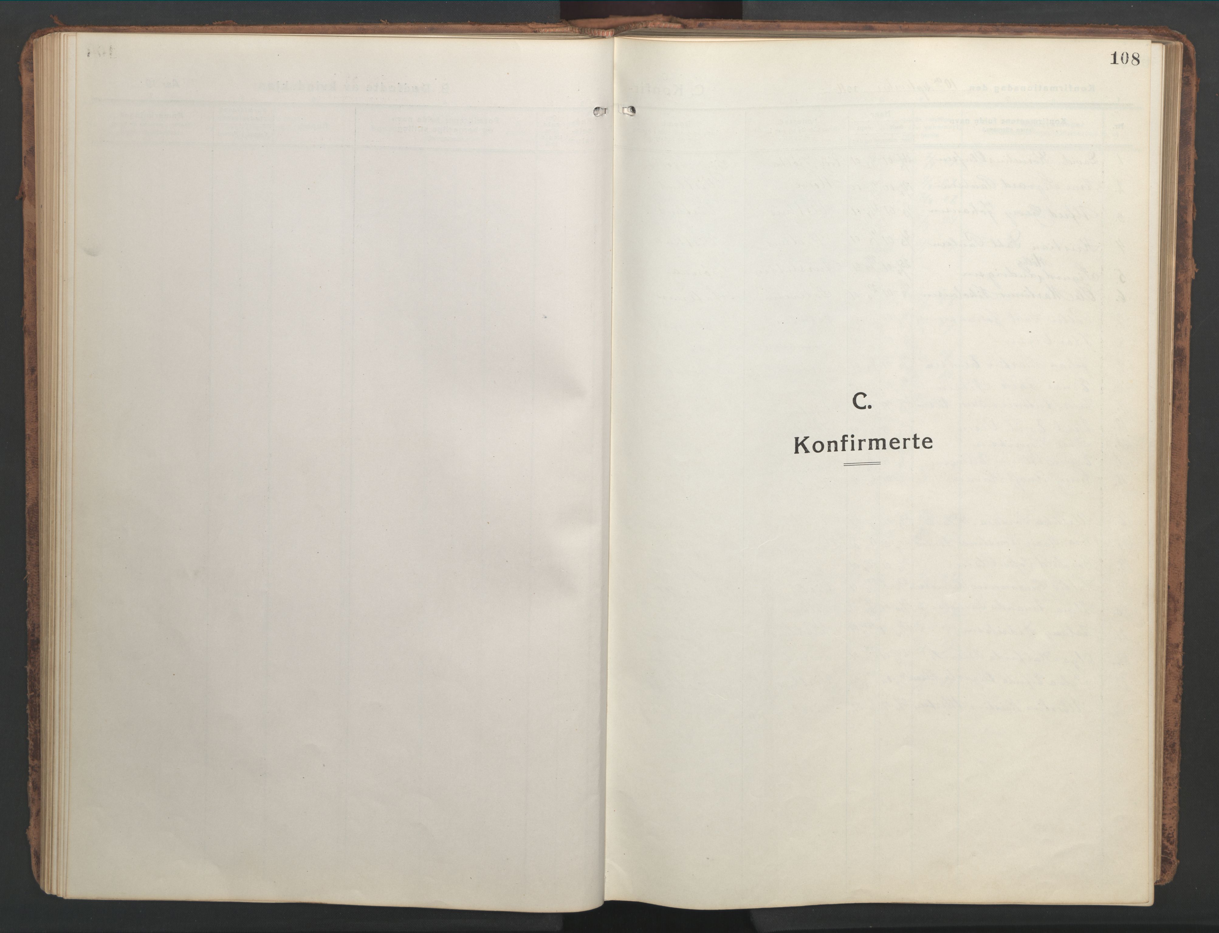 Ministerialprotokoller, klokkerbøker og fødselsregistre - Nordland, AV/SAT-A-1459/819/L0278: Klokkerbok nr. 819C04, 1917-1967, s. 108