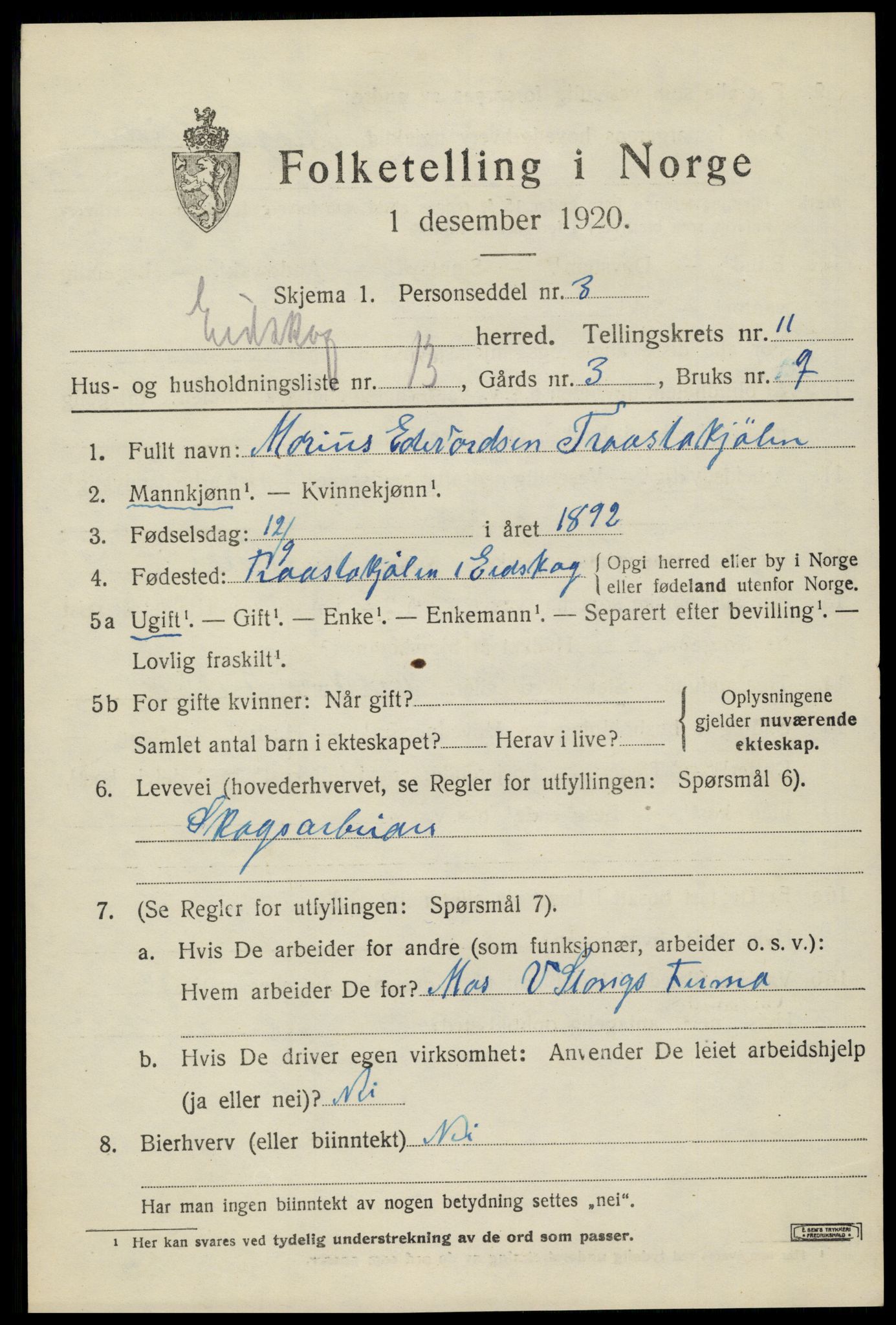 SAH, Folketelling 1920 for 0420 Eidskog herred, 1920, s. 11737