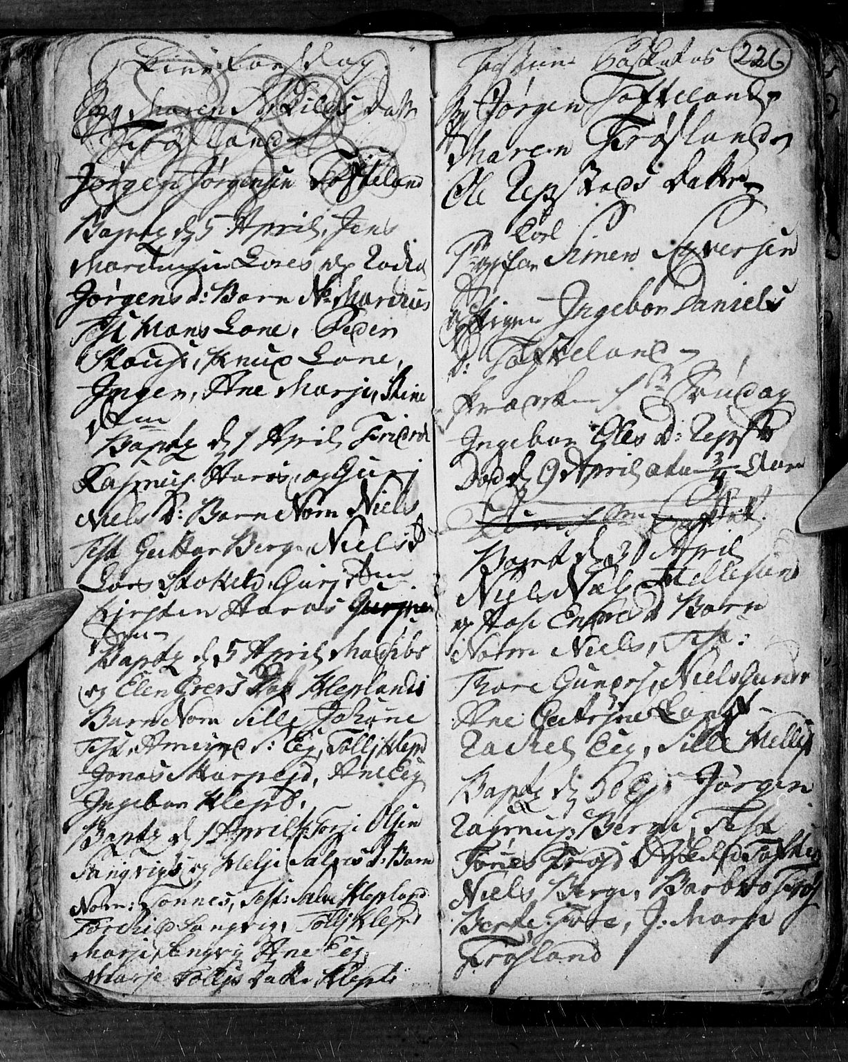 Søgne sokneprestkontor, AV/SAK-1111-0037/F/Fb/Fbb/L0001: Klokkerbok nr. B 1, 1779-1802, s. 226