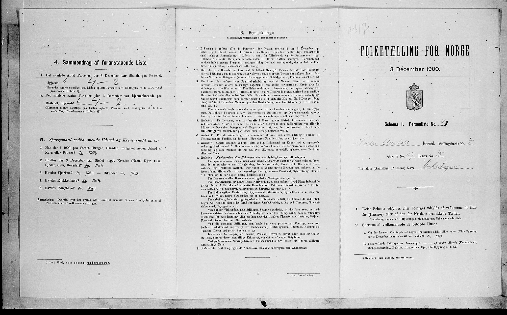 SAH, Folketelling 1900 for 0542 Nord-Aurdal herred, 1900, s. 562