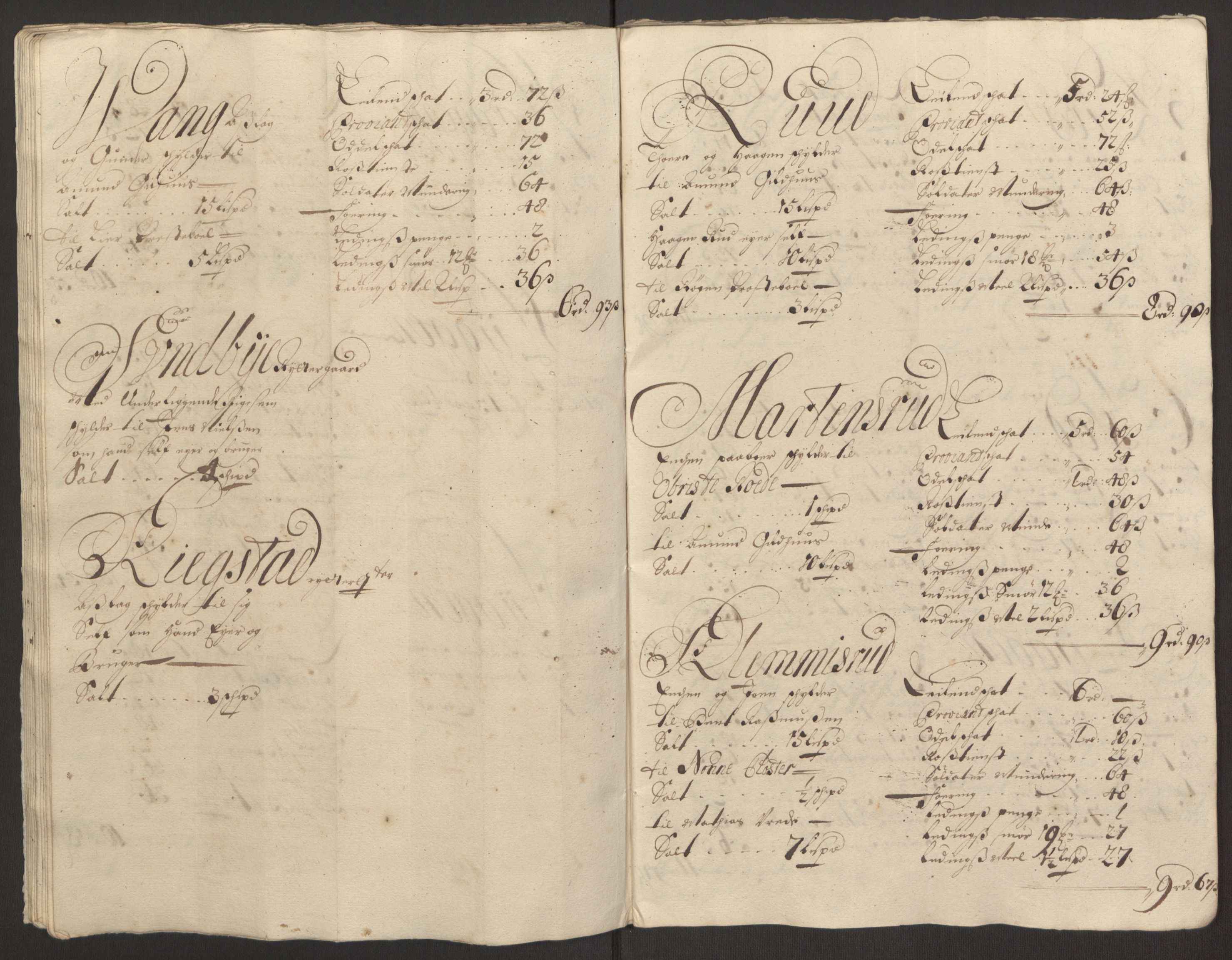 Rentekammeret inntil 1814, Reviderte regnskaper, Fogderegnskap, AV/RA-EA-4092/R30/L1694: Fogderegnskap Hurum, Røyken, Eiker og Lier, 1694-1696, s. 350