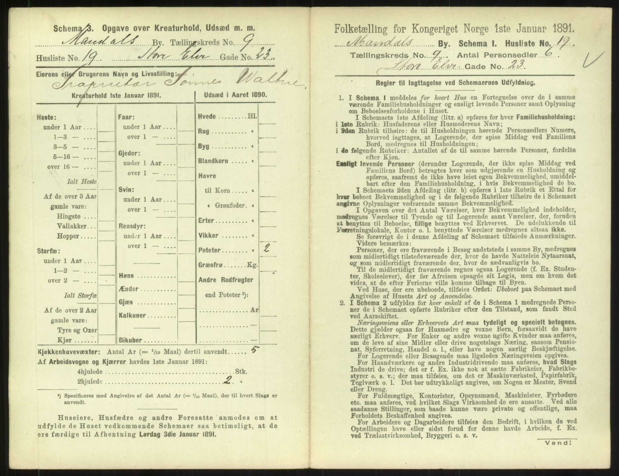 RA, Folketelling 1891 for 1002 Mandal ladested, 1891, s. 479