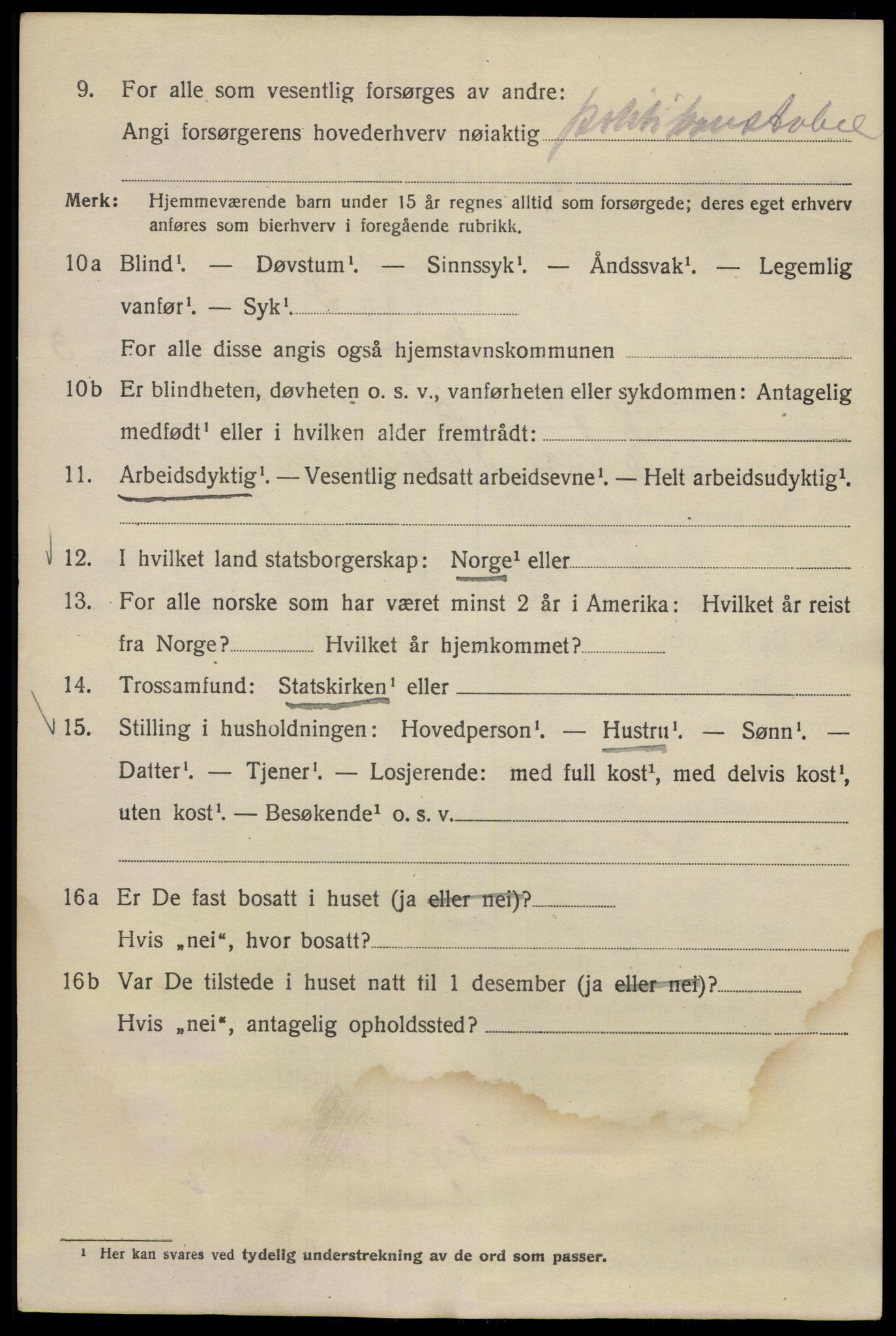 SAO, Folketelling 1920 for 0301 Kristiania kjøpstad, 1920, s. 174630