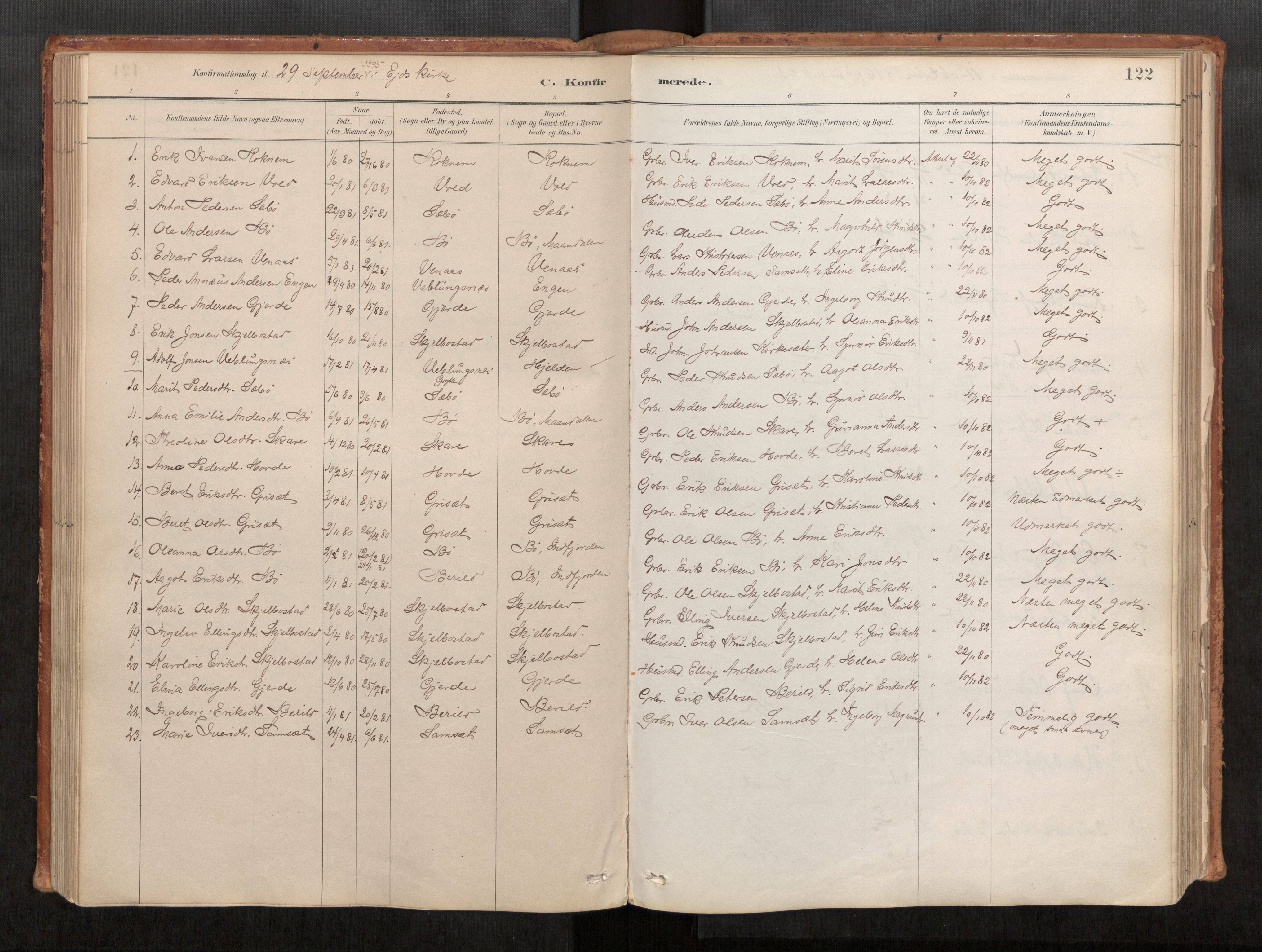 Ministerialprotokoller, klokkerbøker og fødselsregistre - Møre og Romsdal, AV/SAT-A-1454/543/L0568: Ministerialbok nr. 543A03, 1885-1915, s. 122