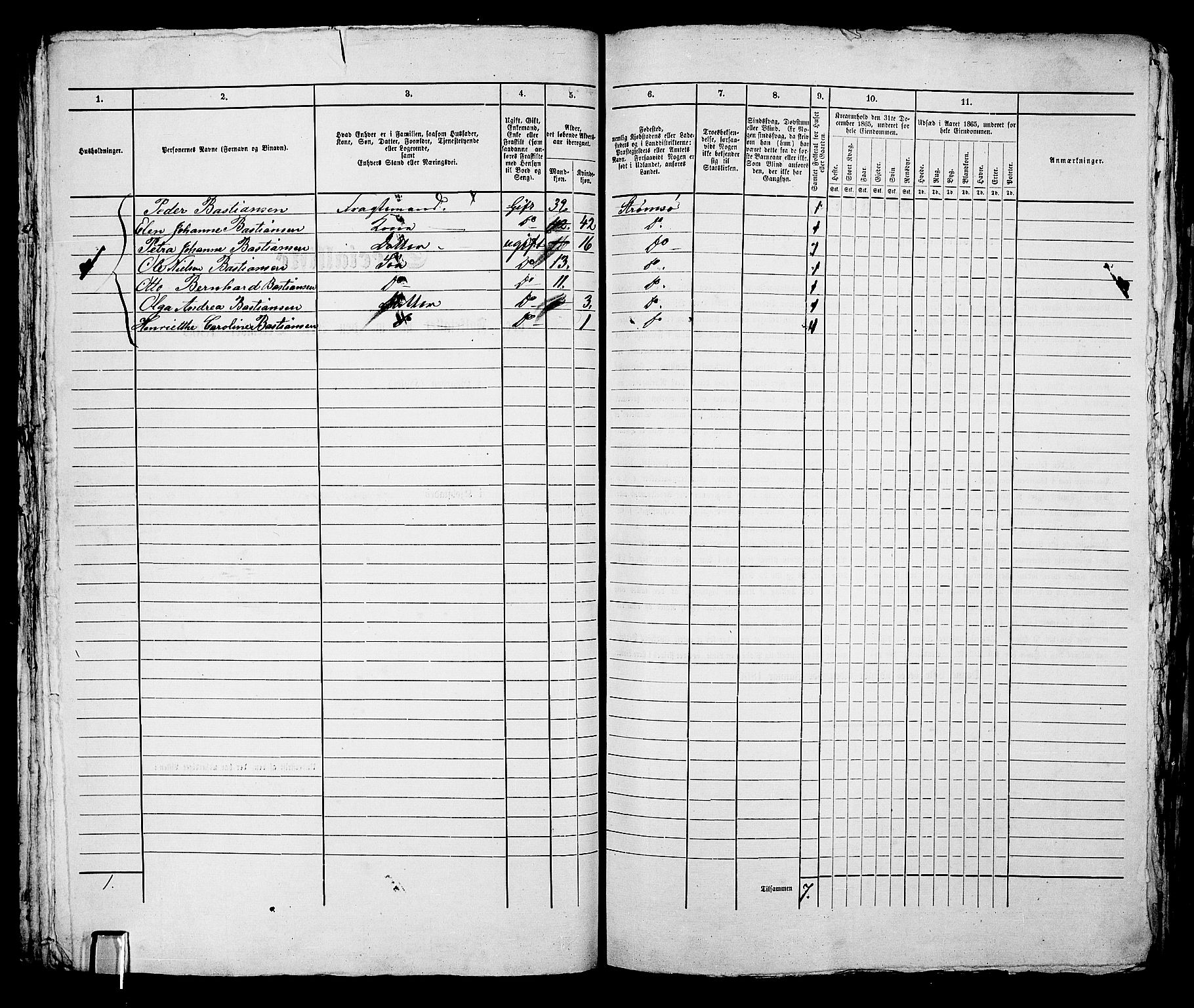 RA, Folketelling 1865 for 0602bP Strømsø prestegjeld i Drammen kjøpstad, 1865, s. 58