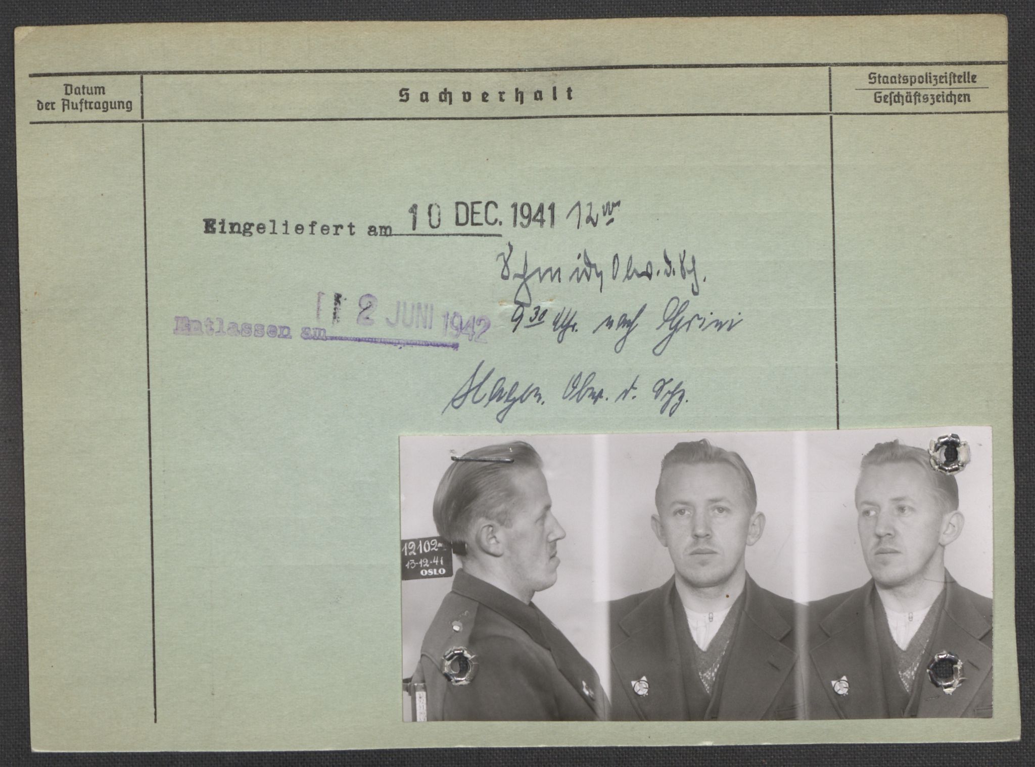 Befehlshaber der Sicherheitspolizei und des SD, AV/RA-RAFA-5969/E/Ea/Eaa/L0002: Register over norske fanger i Møllergata 19: Bj-Eng, 1940-1945, s. 674