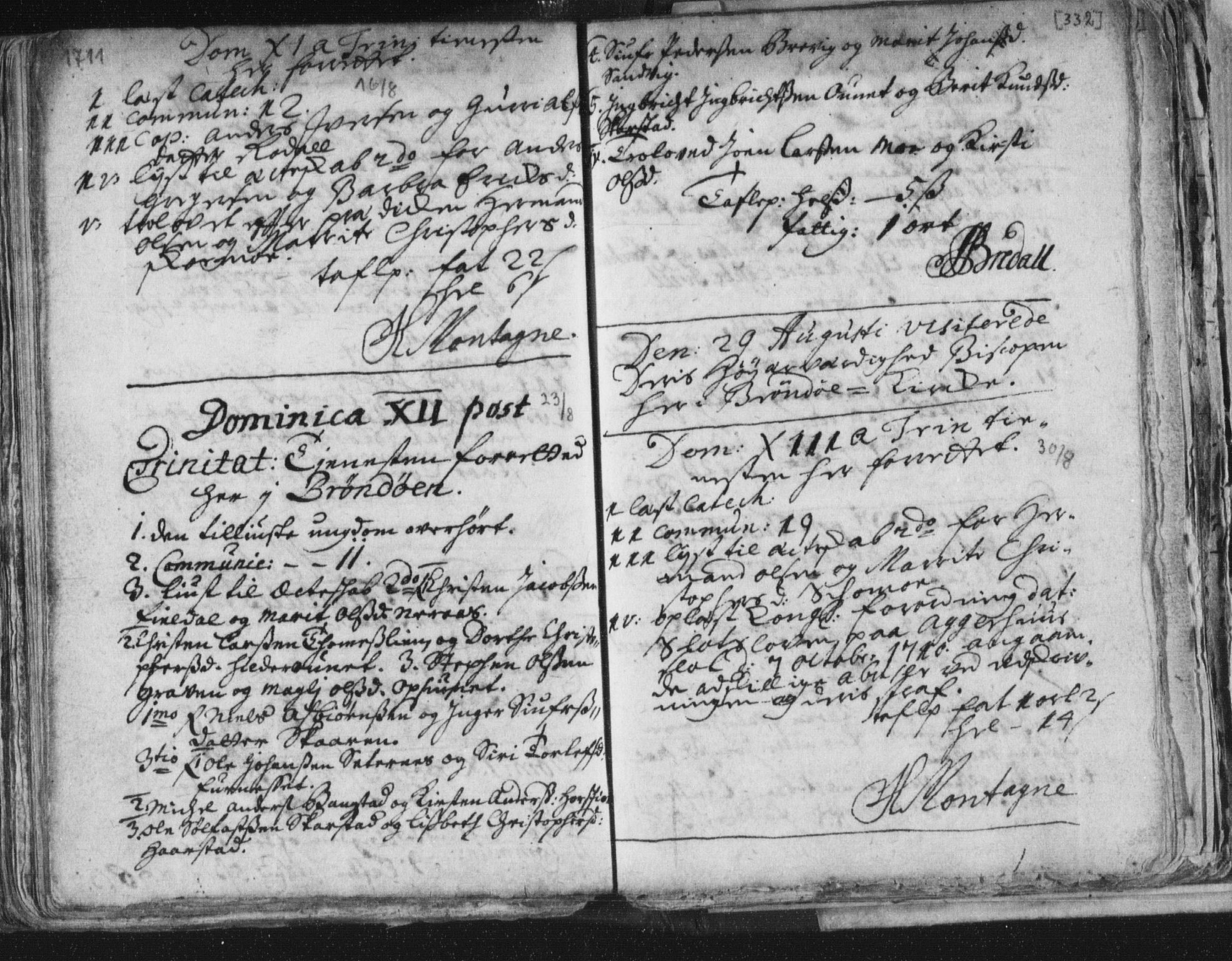 Ministerialprotokoller, klokkerbøker og fødselsregistre - Nordland, AV/SAT-A-1459/813/L0192: Ministerialbok nr. 813A02, 1677-1718, s. 332