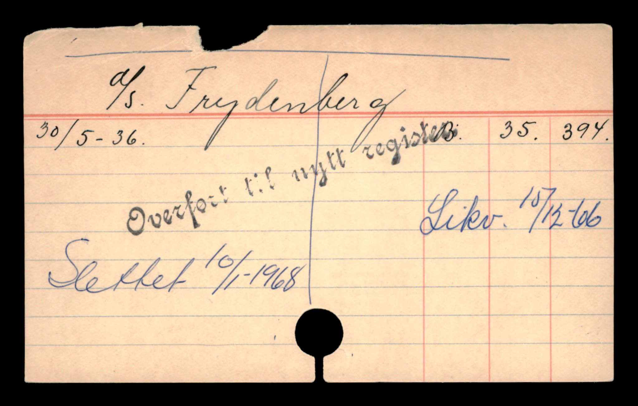 Oslo byfogd, Handelsregisteret, SAT/A-10867/G/Ga/Gad/L0043: Kartotekkort - Slettede foretak, Fry-Gra, 1890-1990