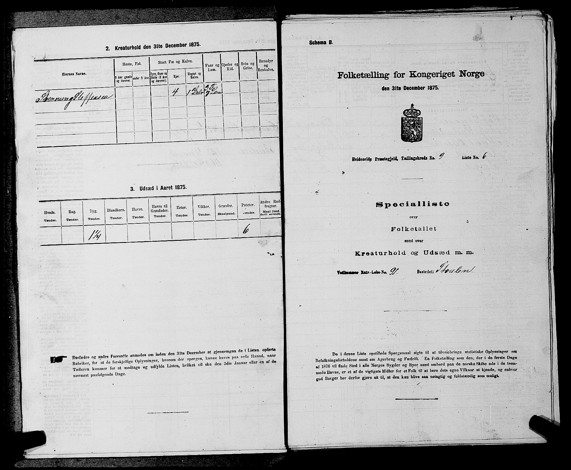 SAKO, Folketelling 1875 for 0829P Kviteseid prestegjeld, 1875, s. 769