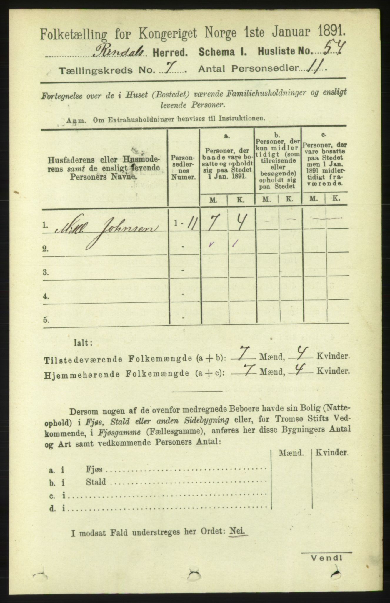 RA, Folketelling 1891 for 1567 Rindal herred, 1891, s. 2017