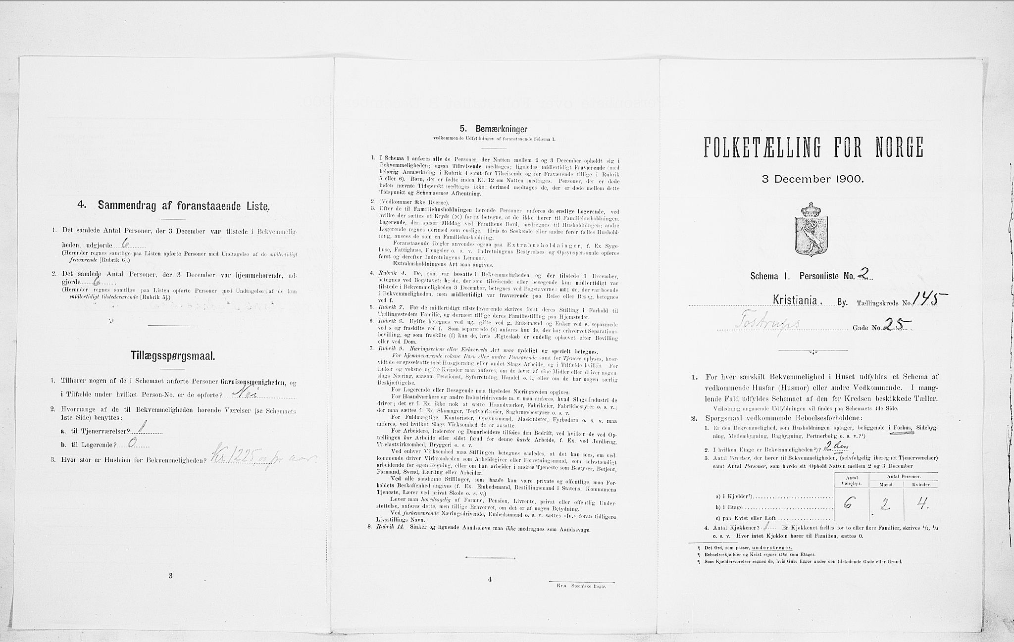 SAO, Folketelling 1900 for 0301 Kristiania kjøpstad, 1900, s. 103478