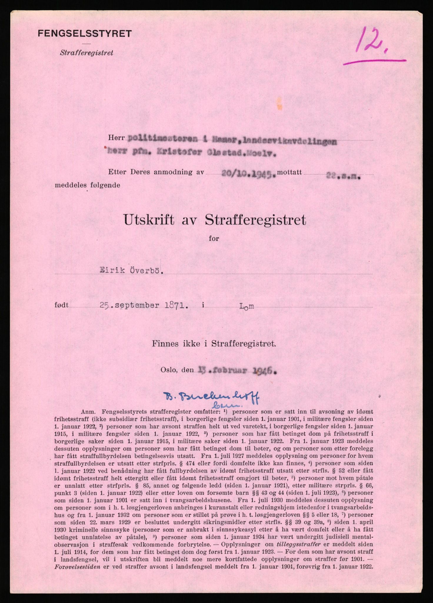 Landssvikarkivet, Hamar politikammer, AV/RA-S-3138-09/D/Dd, 1945-1946, s. 22