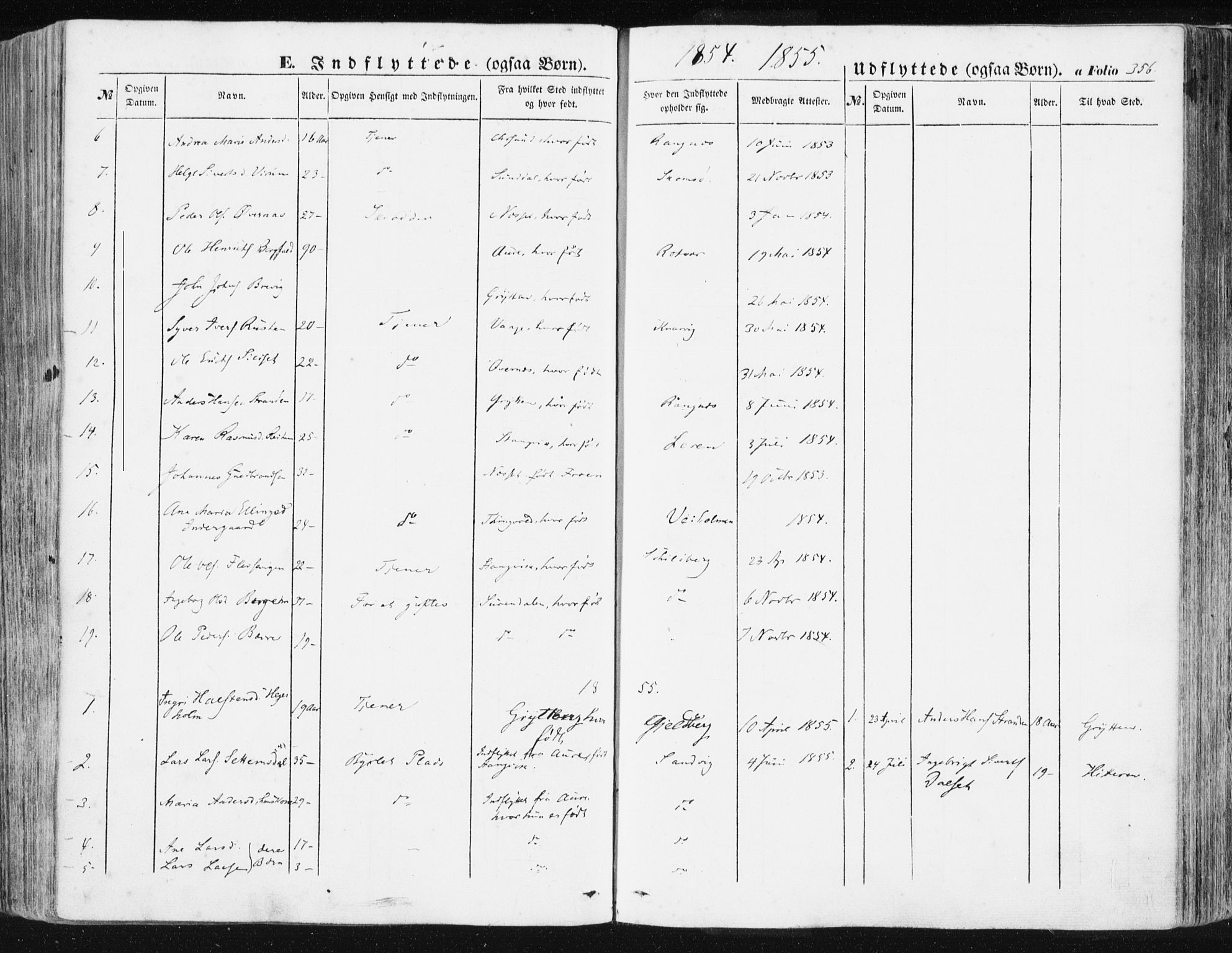 Ministerialprotokoller, klokkerbøker og fødselsregistre - Møre og Romsdal, SAT/A-1454/581/L0937: Ministerialbok nr. 581A05, 1853-1872, s. 356