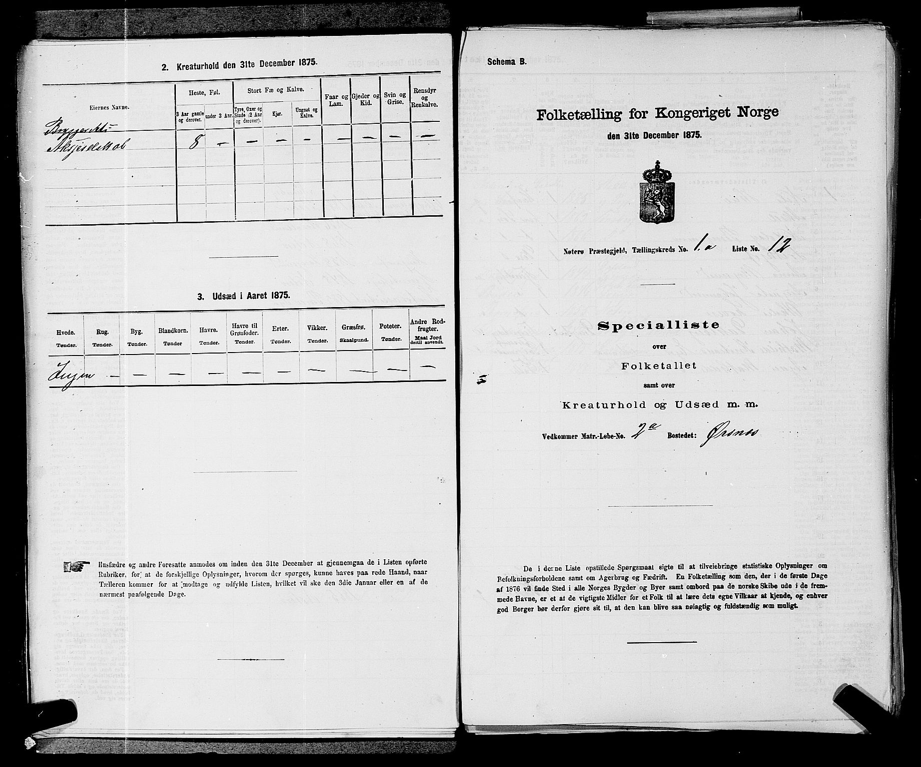 SAKO, Folketelling 1875 for 0722P Nøtterøy prestegjeld, 1875, s. 125