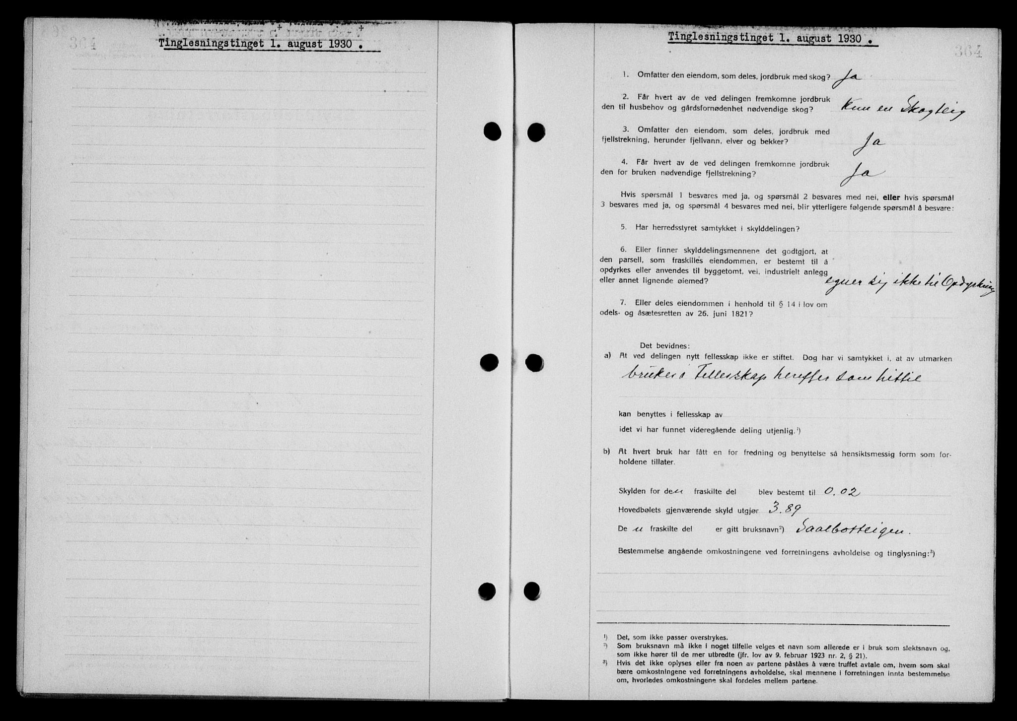 Steigen og Ofoten sorenskriveri, SAT/A-0030/1/2/2C/L0018/0001: Pantebok nr. 20-II og 21, 1930-1931, Tingl.dato: 01.08.1930