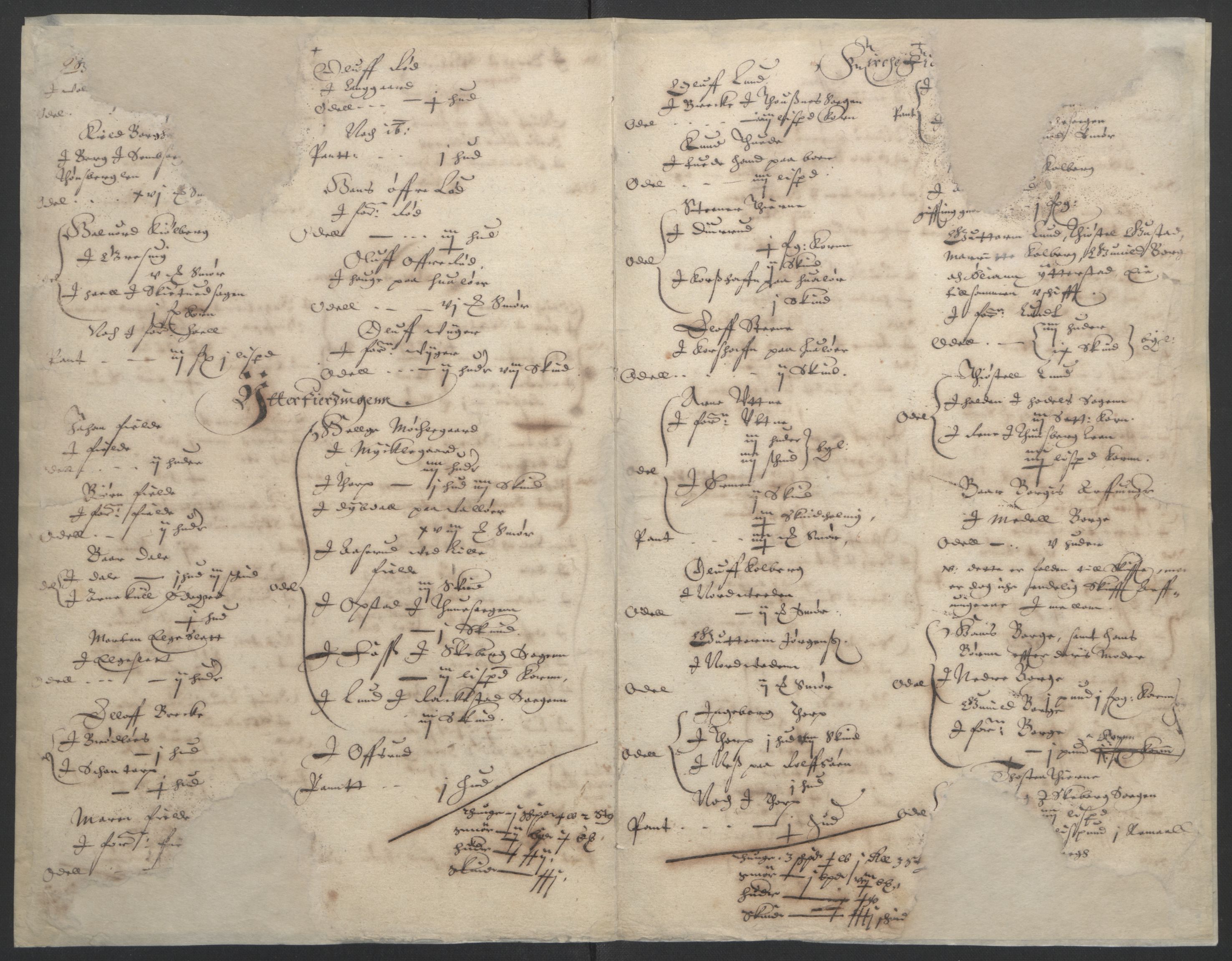 Stattholderembetet 1572-1771, AV/RA-EA-2870/Ek/L0009/0001: Jordebøker til utlikning av rosstjeneste 1624-1626: / Odelsjordebøker for noen vikværske len, 1624-1626, s. 94