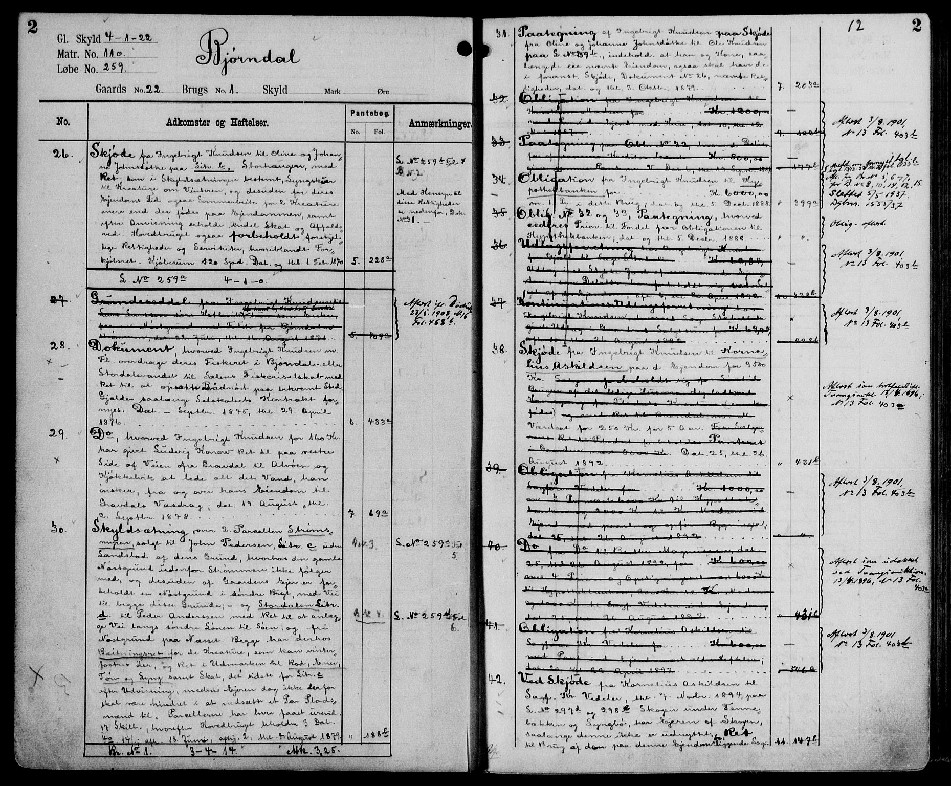 Midhordland sorenskriveri, AV/SAB-A-3001/1/G/Ga/Gab/L0106: Panteregister nr. II.A.b.106, s. 2