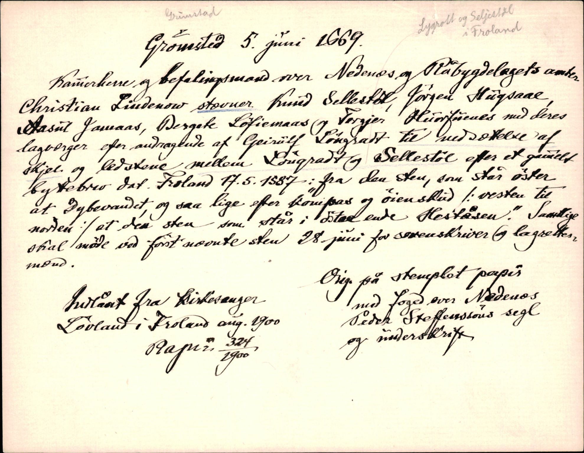 Riksarkivets diplomsamling, AV/RA-EA-5965/F35/F35d/L0005: Innlånte diplomer, seddelregister, 1661-1690, s. 187