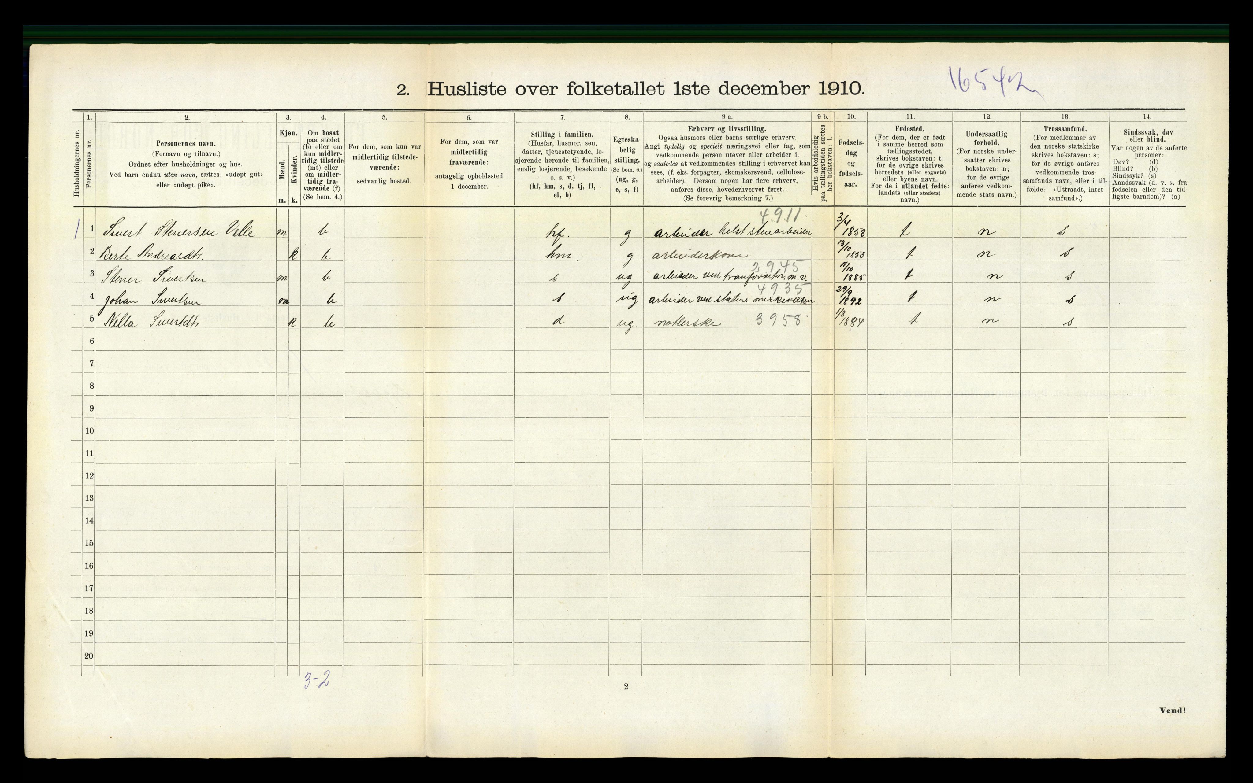 RA, Folketelling 1910 for 1520 Ørsta herred, 1910, s. 299