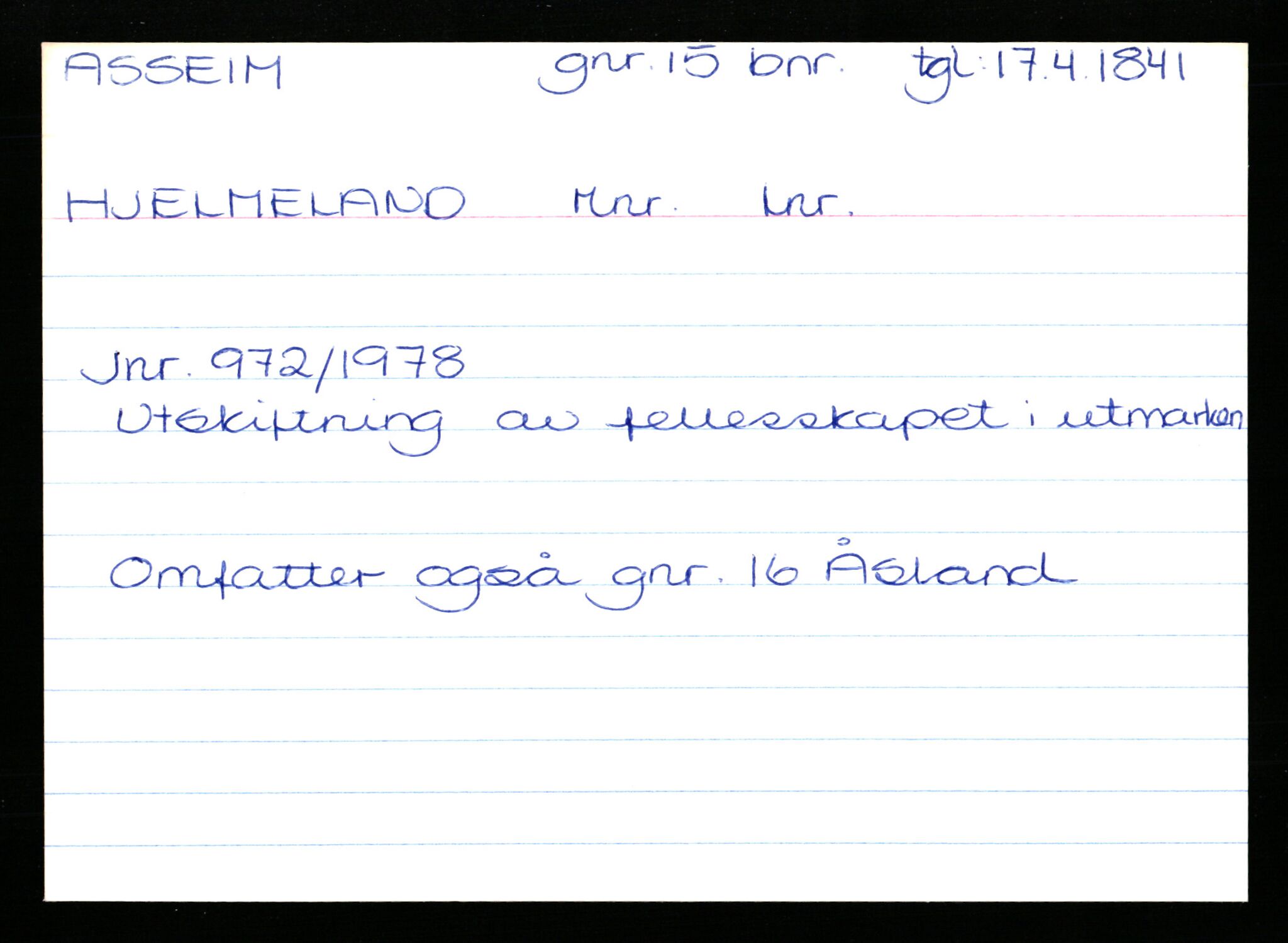 Statsarkivet i Stavanger, AV/SAST-A-101971/03/Y/Yk/L0001: Registerkort sortert etter gårdsnavn: Apeland - Auglend, 1750-1930, s. 448