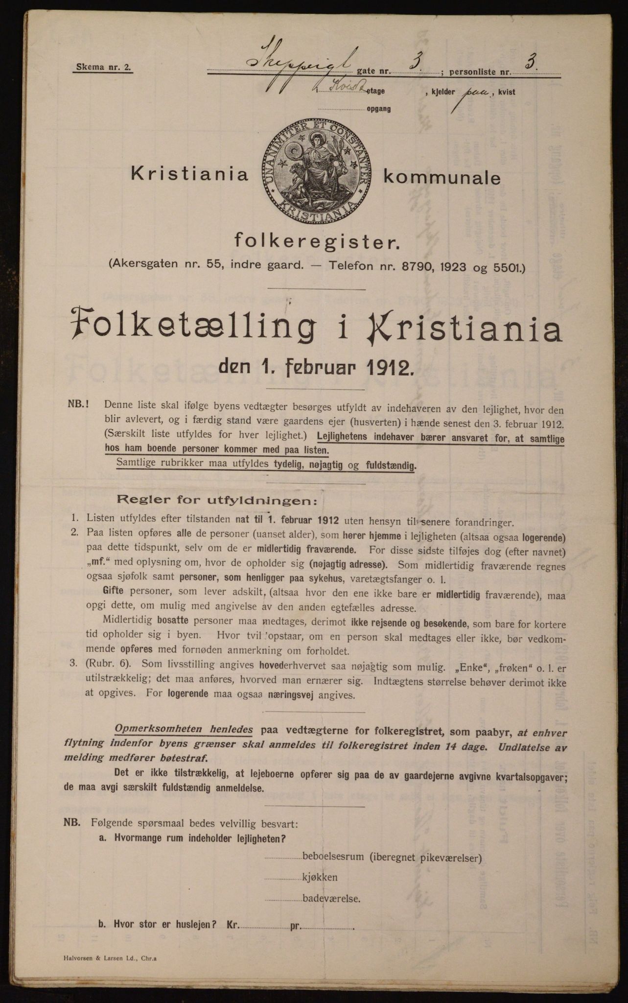 OBA, Kommunal folketelling 1.2.1912 for Kristiania, 1912, s. 95729