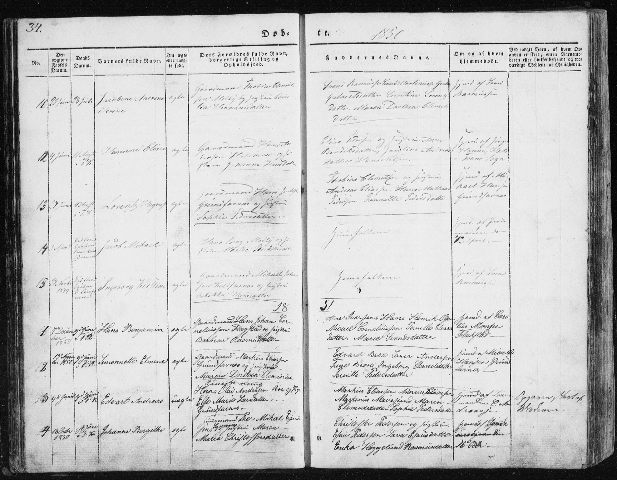 Berg sokneprestkontor, SATØ/S-1318/G/Ga/Gab/L0011klokker: Klokkerbok nr. 11, 1833-1878, s. 34