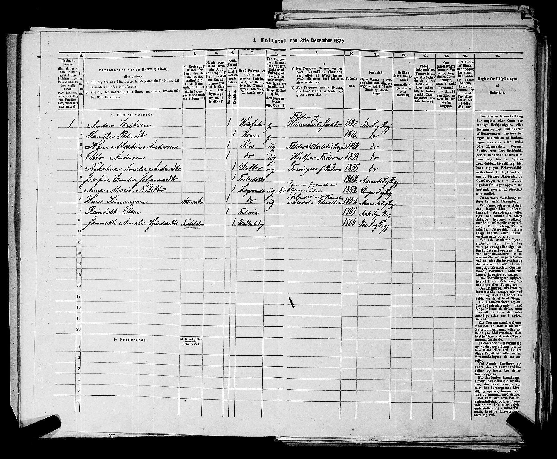 RA, Folketelling 1875 for 0117P Idd prestegjeld, 1875, s. 47