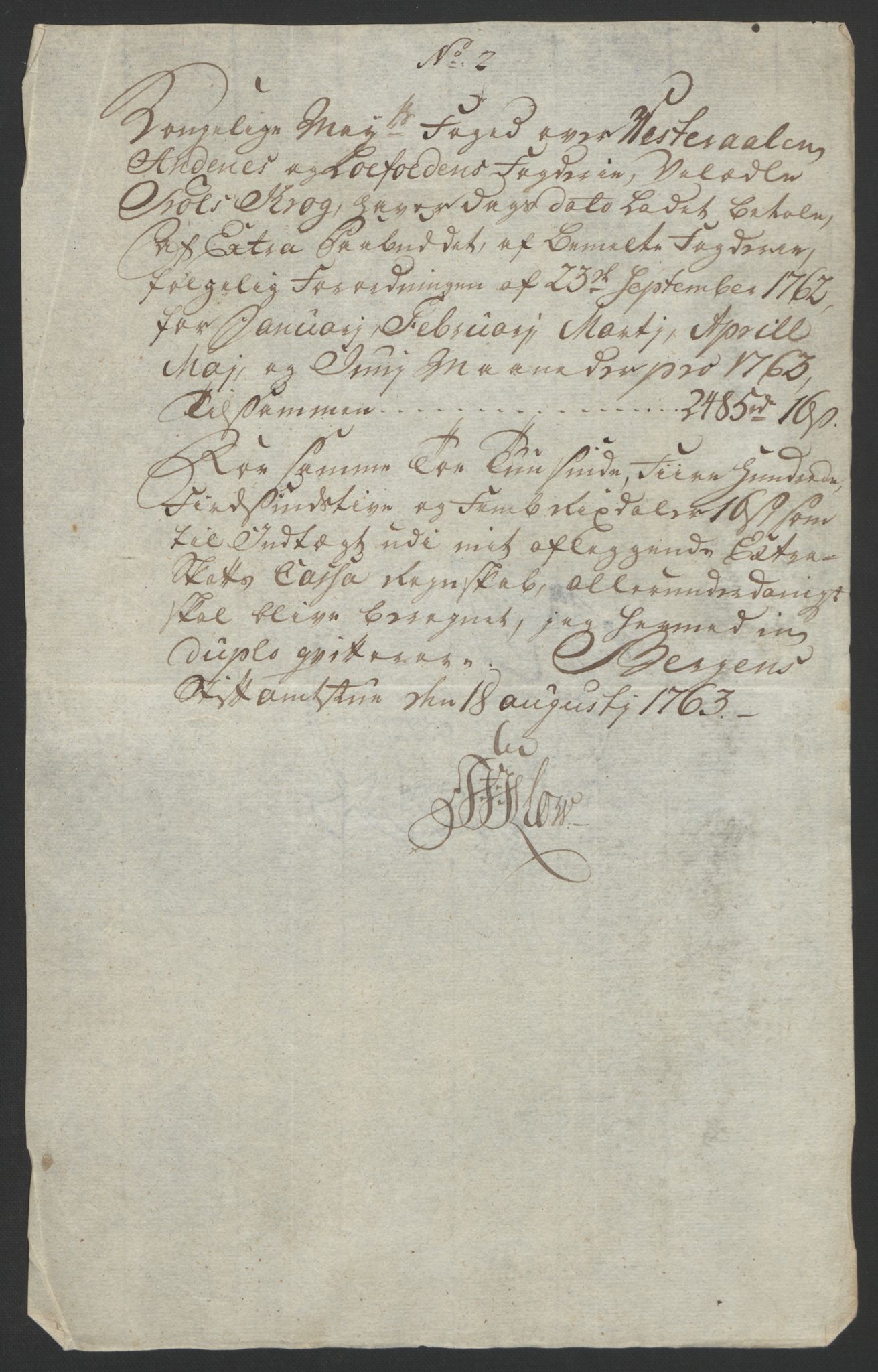 Rentekammeret inntil 1814, Reviderte regnskaper, Fogderegnskap, RA/EA-4092/R67/L4747: Ekstraskatten Vesterålen, Andenes og Lofoten, 1762-1766, s. 32