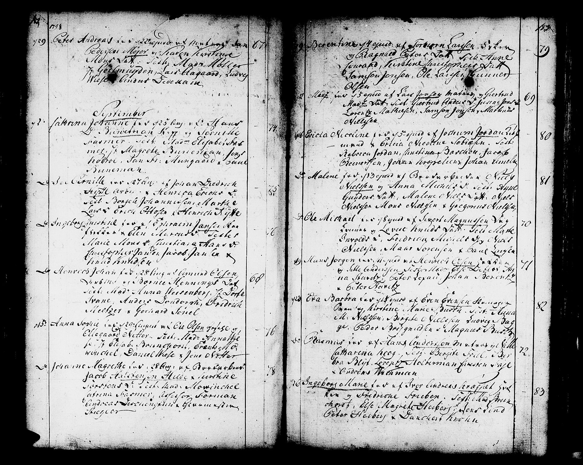 Domkirken sokneprestembete, SAB/A-74801/H/Haa/L0004: Ministerialbok nr. A 4, 1763-1820, s. 182-183