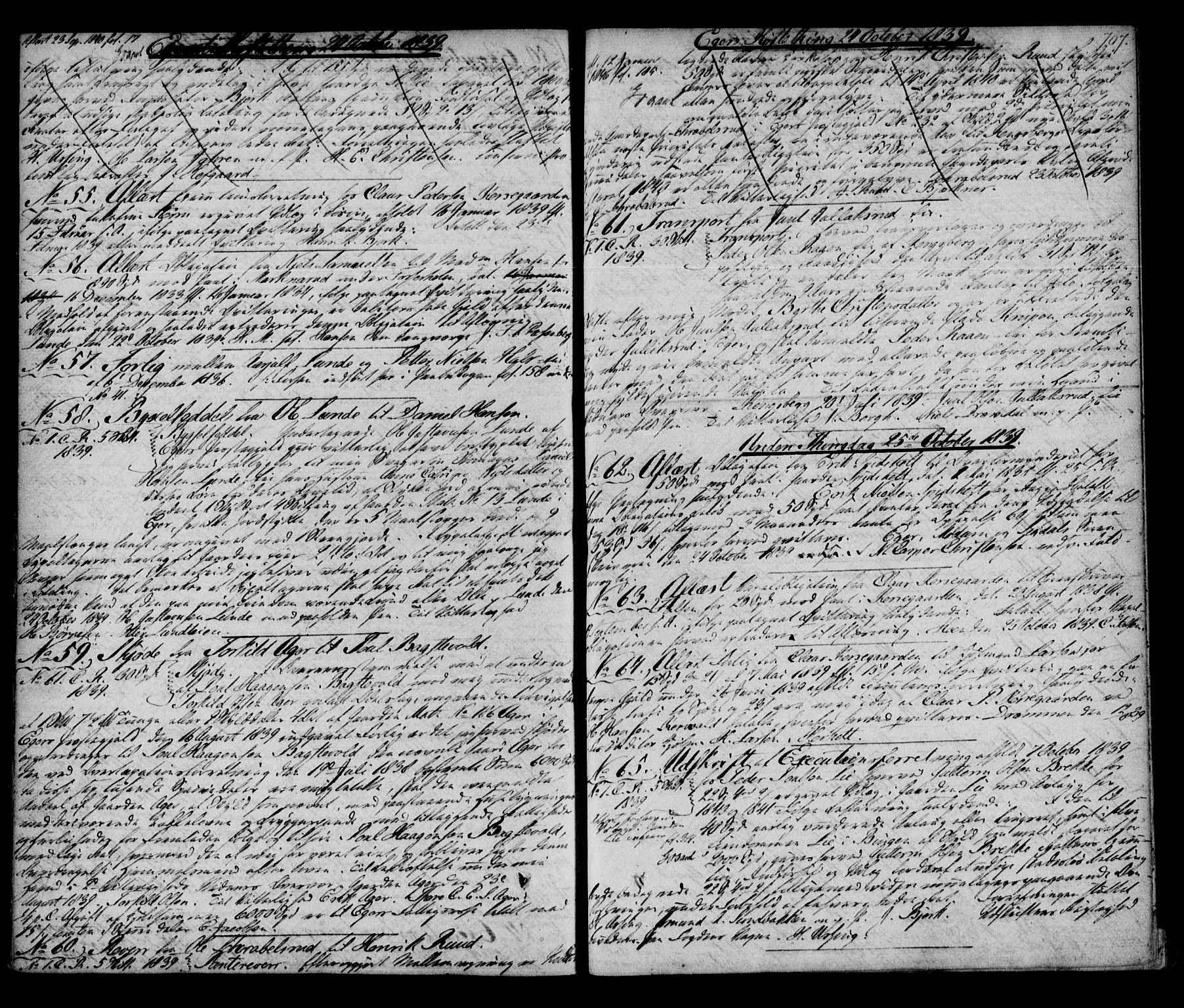 Eiker, Modum og Sigdal sorenskriveri, SAKO/A-123/G/Ga/Gaa/L0010b: Pantebok nr. I 10b, 1838-1840, s. 707